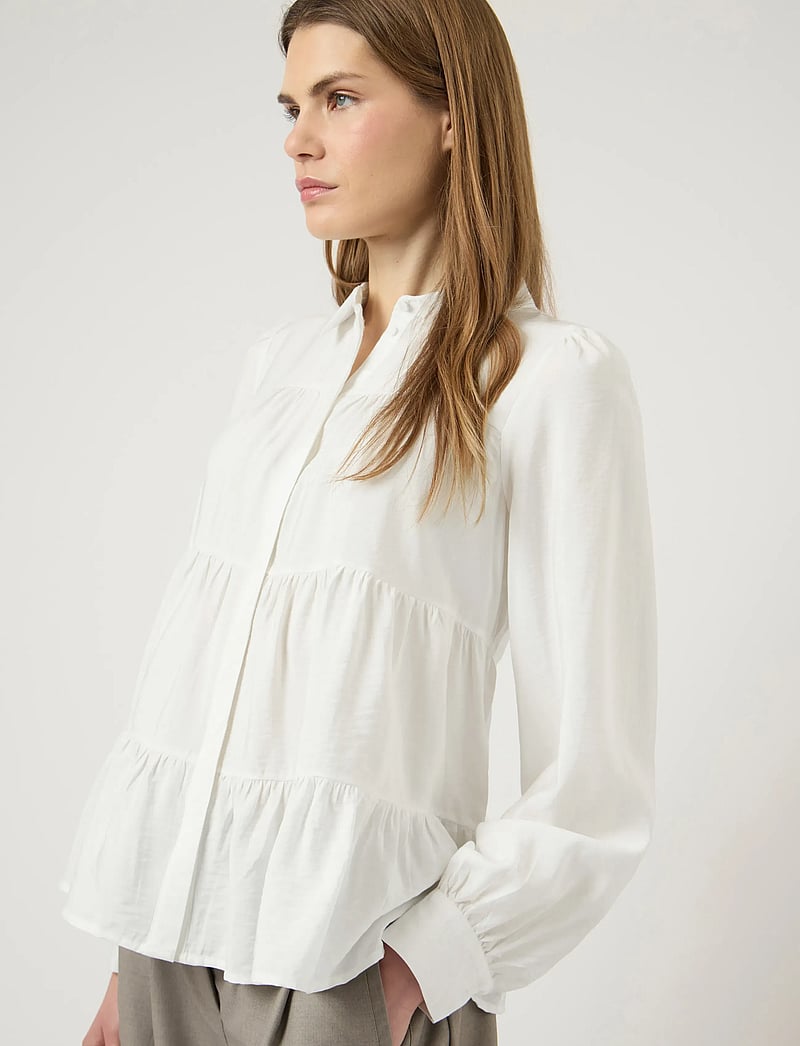 YAS - YASPALA LS SHIRT S. NOOS - langærmede skjorter - star white - 5