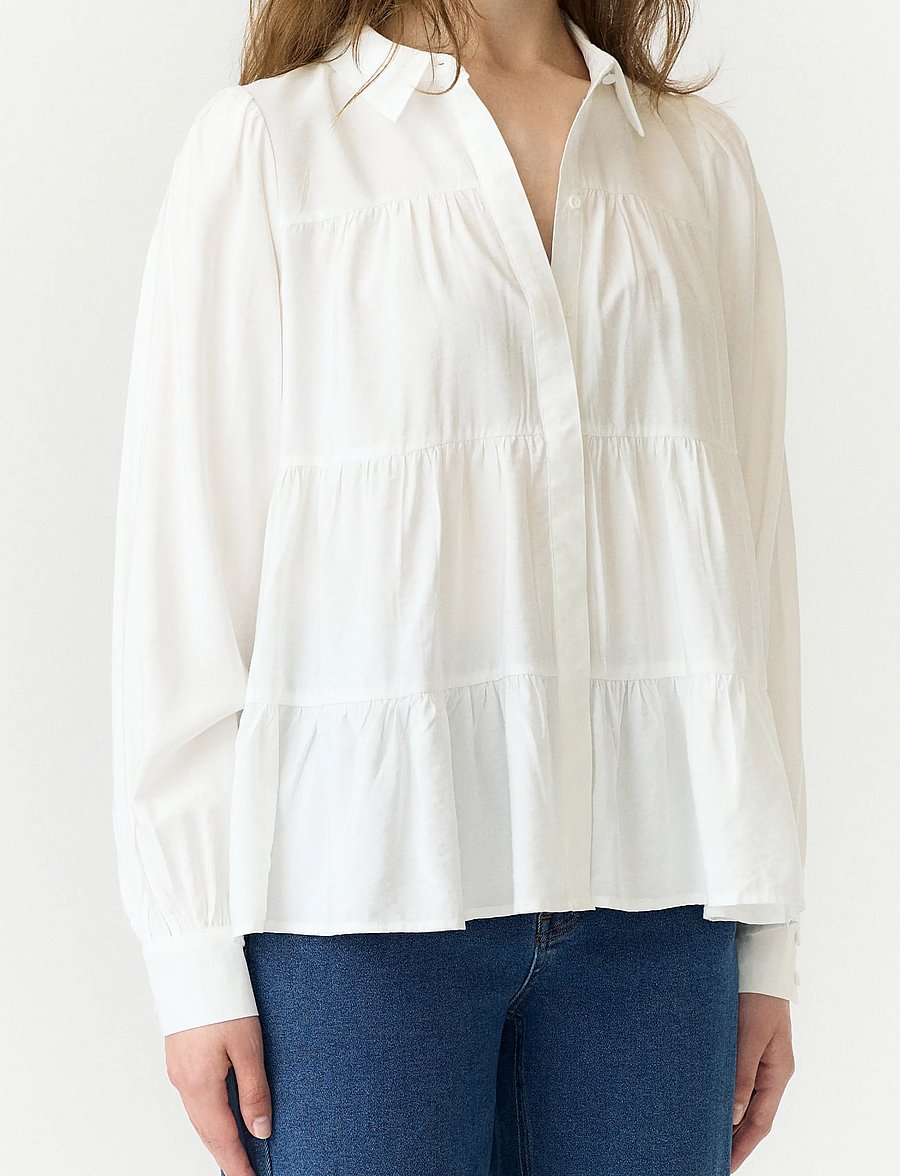YAS - YASPALA LS SHIRT S. NOOS - langärmlige hemden - star white - 5