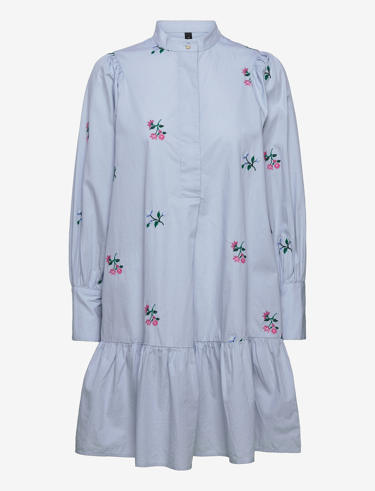 YAS - YASJUVELA LS EMBROIDERY DRESS S. - kentucky blue - 0