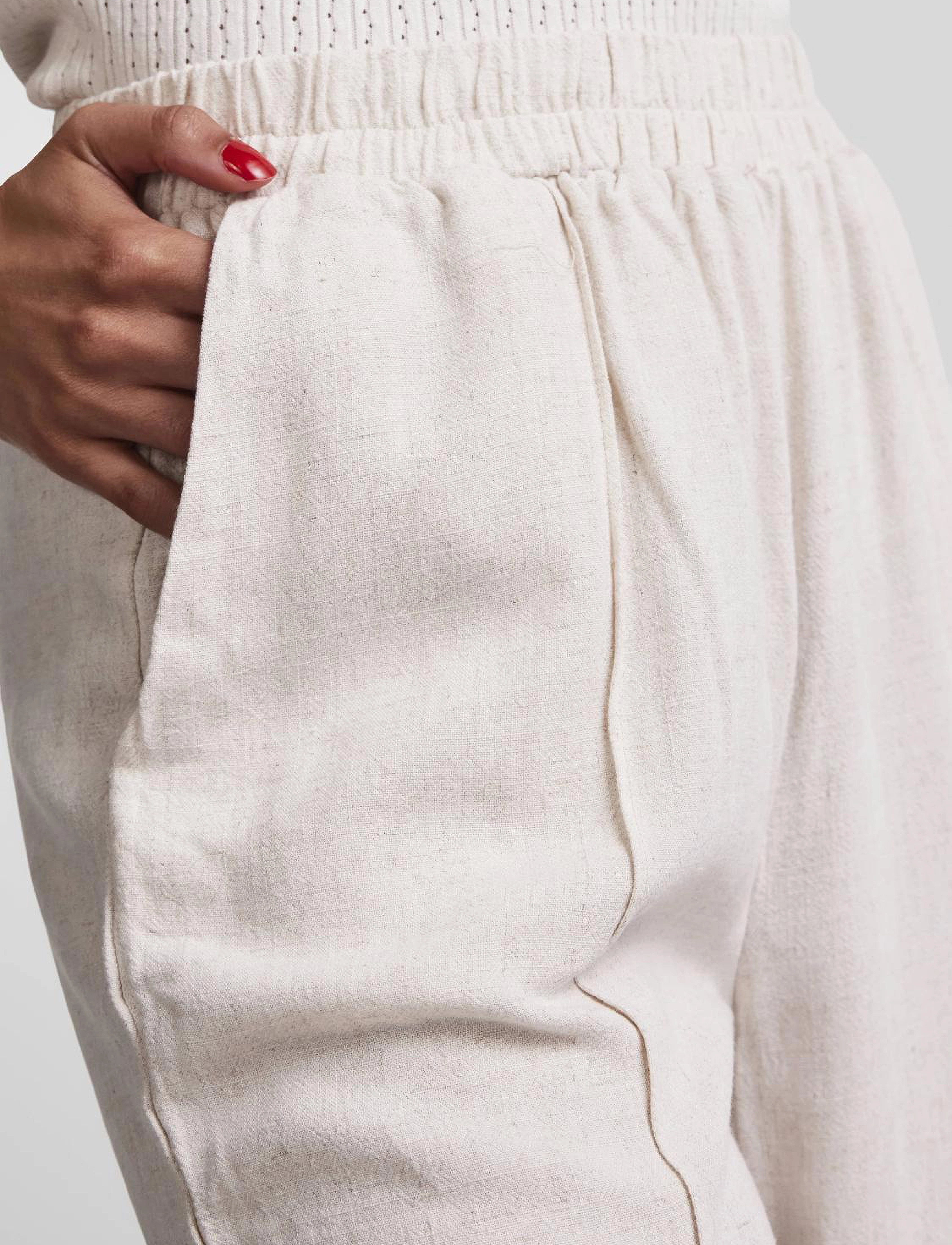 YAS - YASVIGGI HW ANKLE PANT NOOS - eggnog - 4