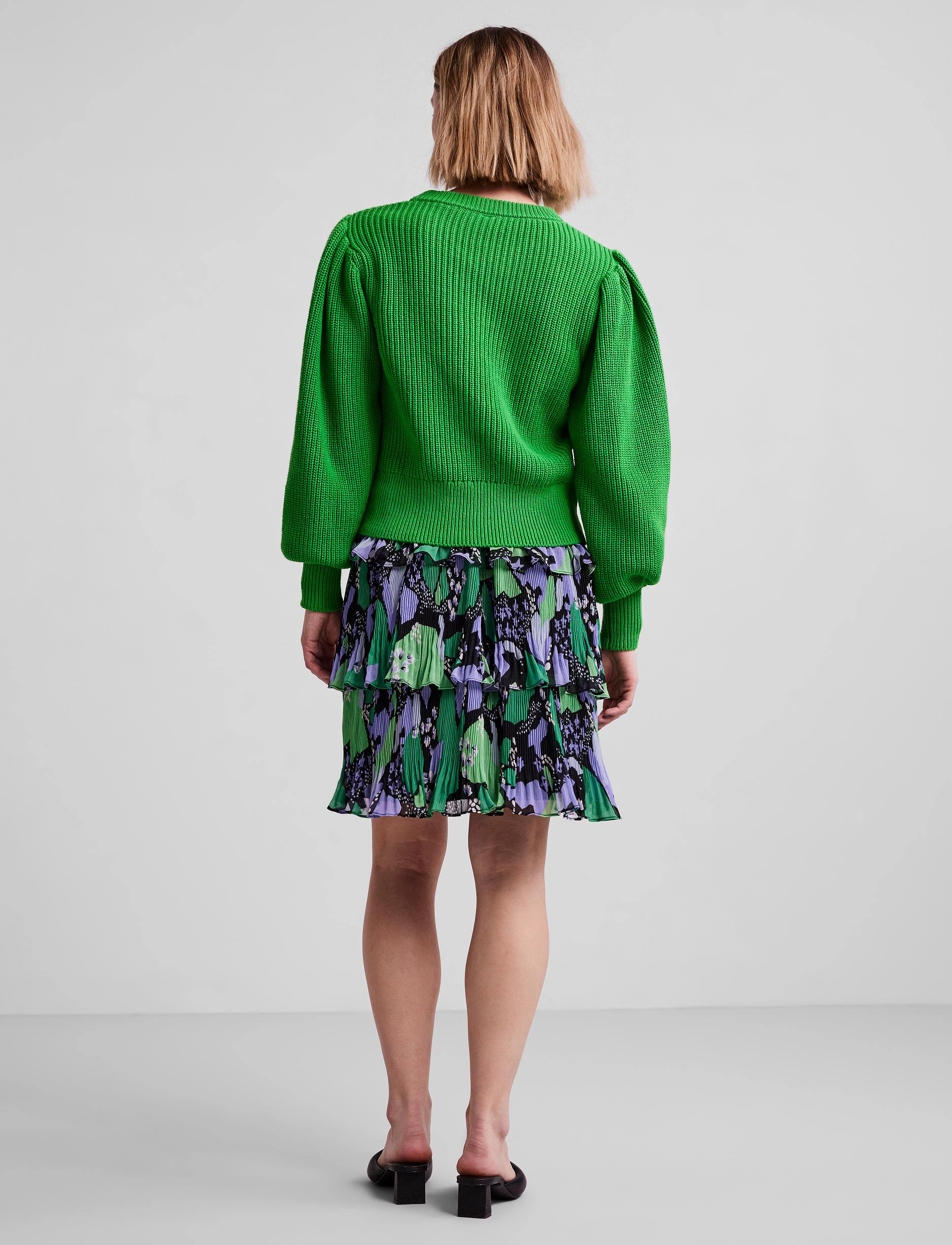 YAS - YASMATELLO LS KNIT PULLOVER S. - island green - 3