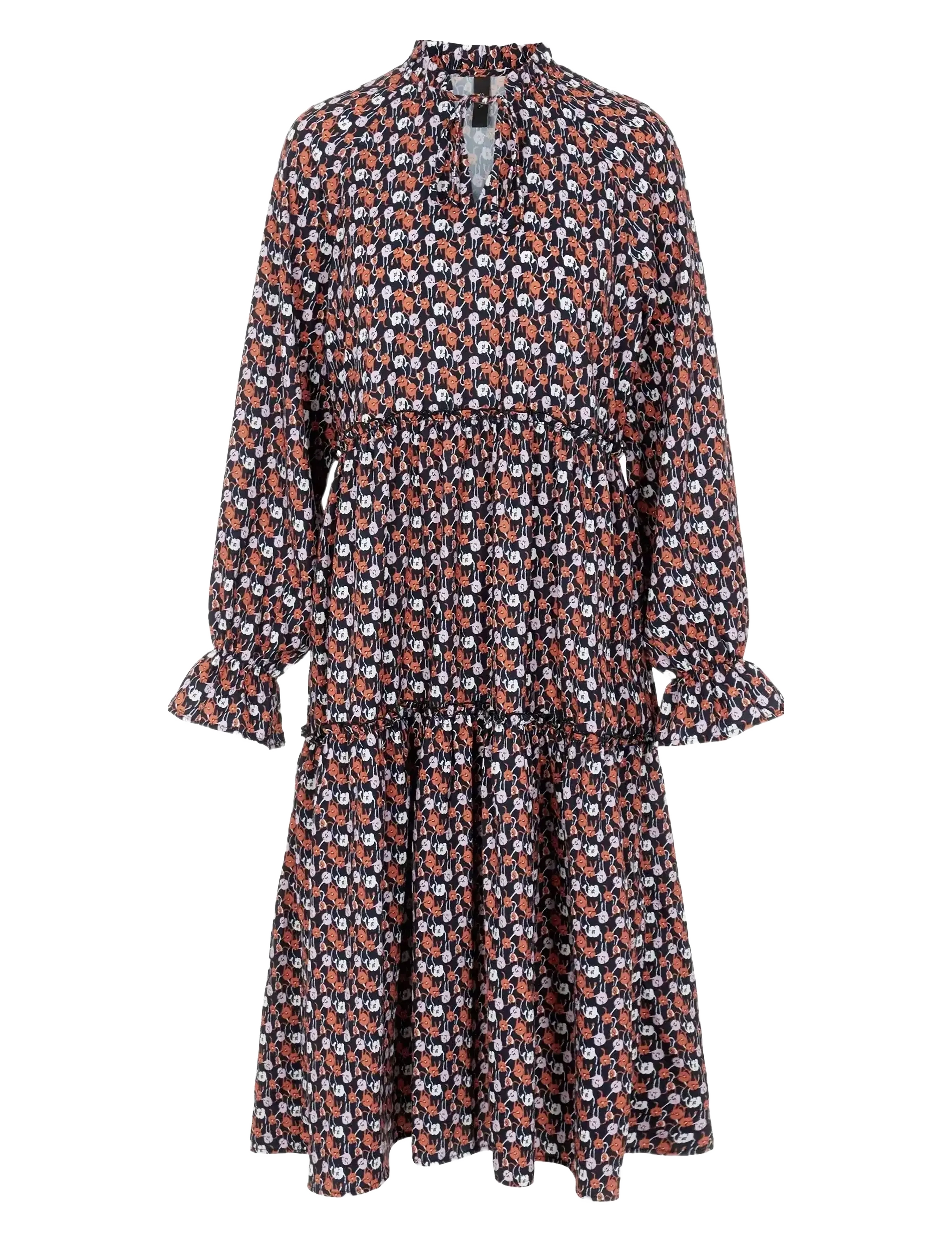 YASVELLA LS MIDI DRESS - SKY CAPTAIN