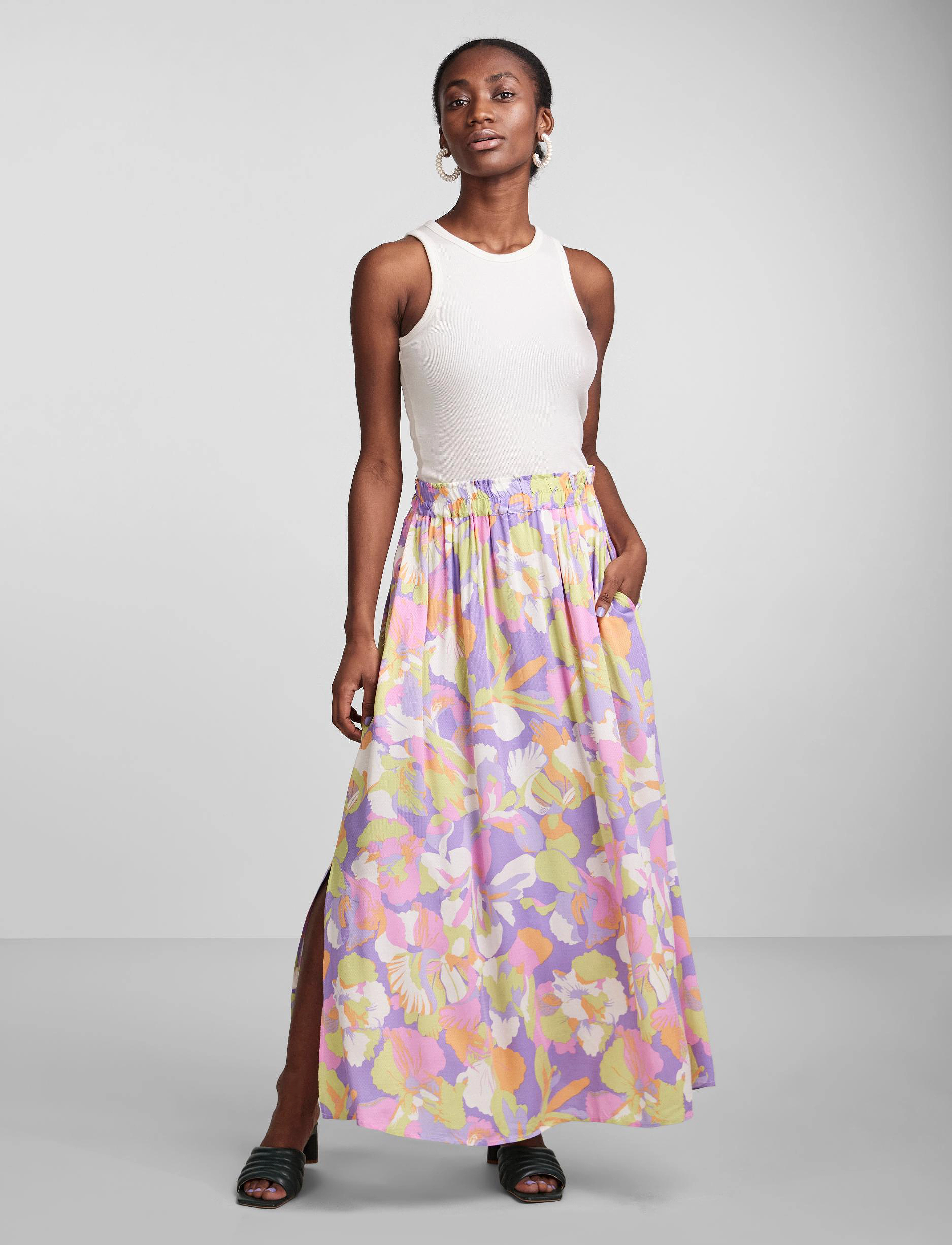 YAS - YASSIMUNA HW ANKLE SKIRT S. NOOS - bougainvillea - 3