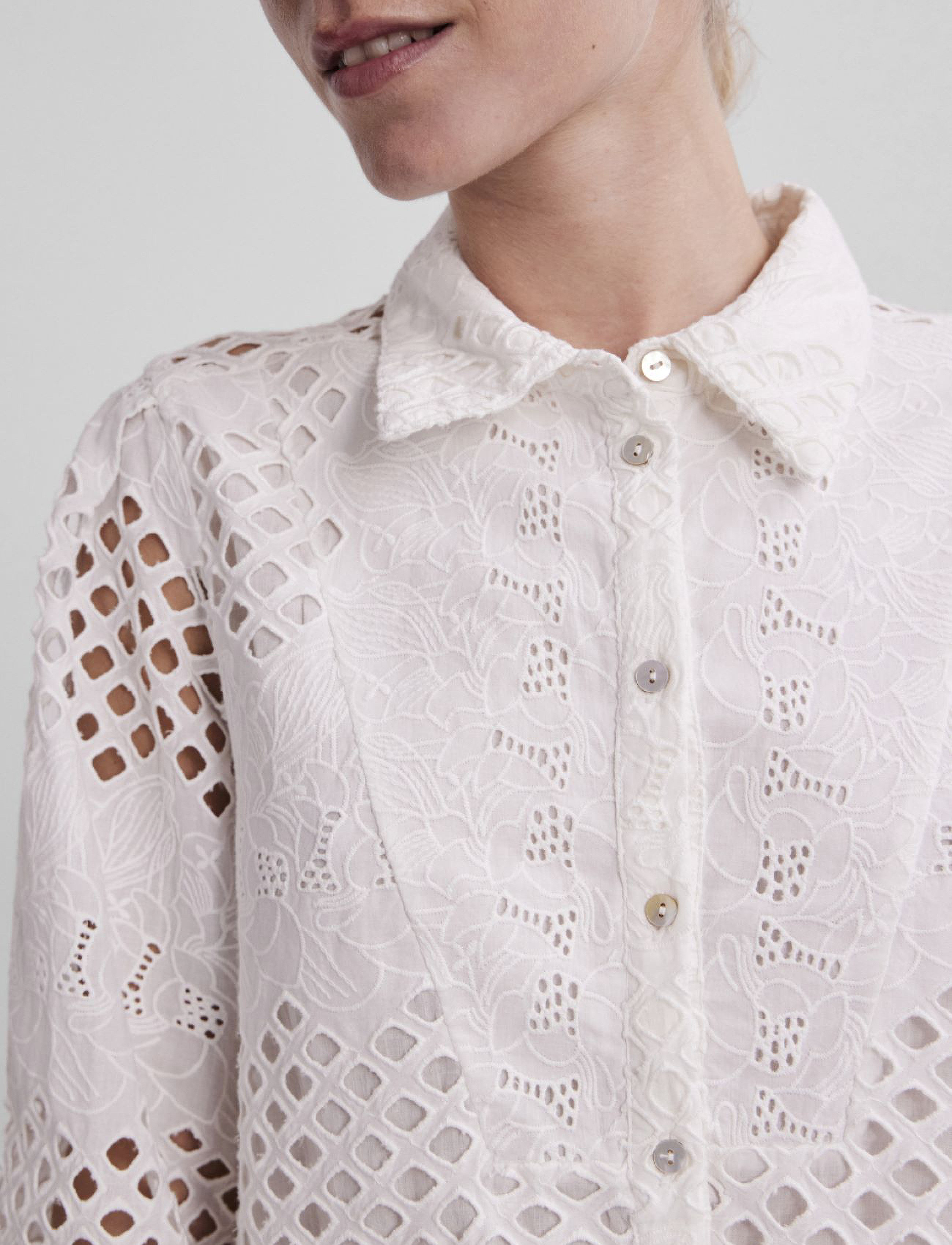 YAS - YASHAMALLA LS LONG SHIRT S. - star white - 3