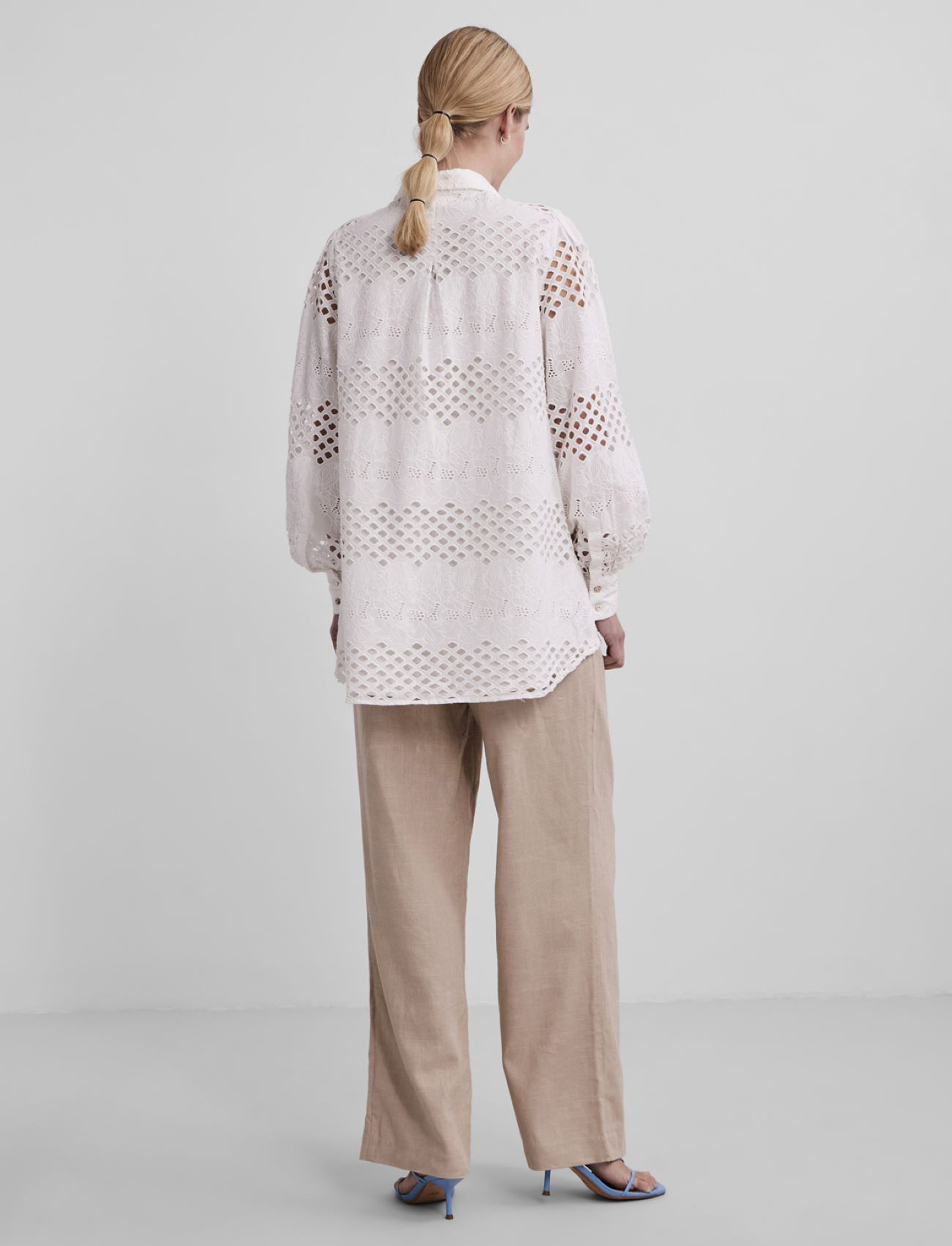 YAS - YASHAMALLA LS LONG SHIRT S. - star white - 4