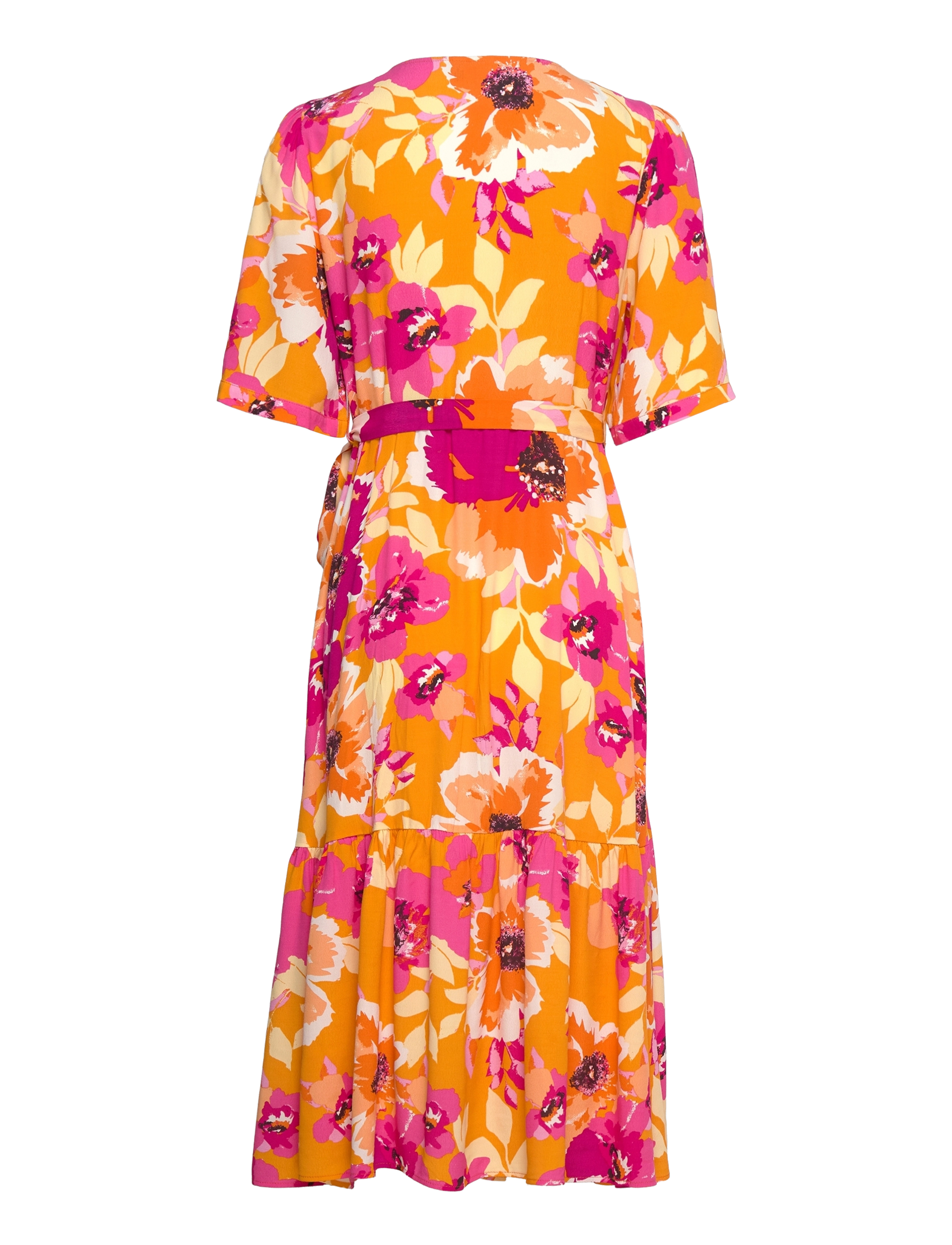 YAS - YASZOE 2/4 WRAP MIDI DRESS S. - SHOW - radiant yellow - 1