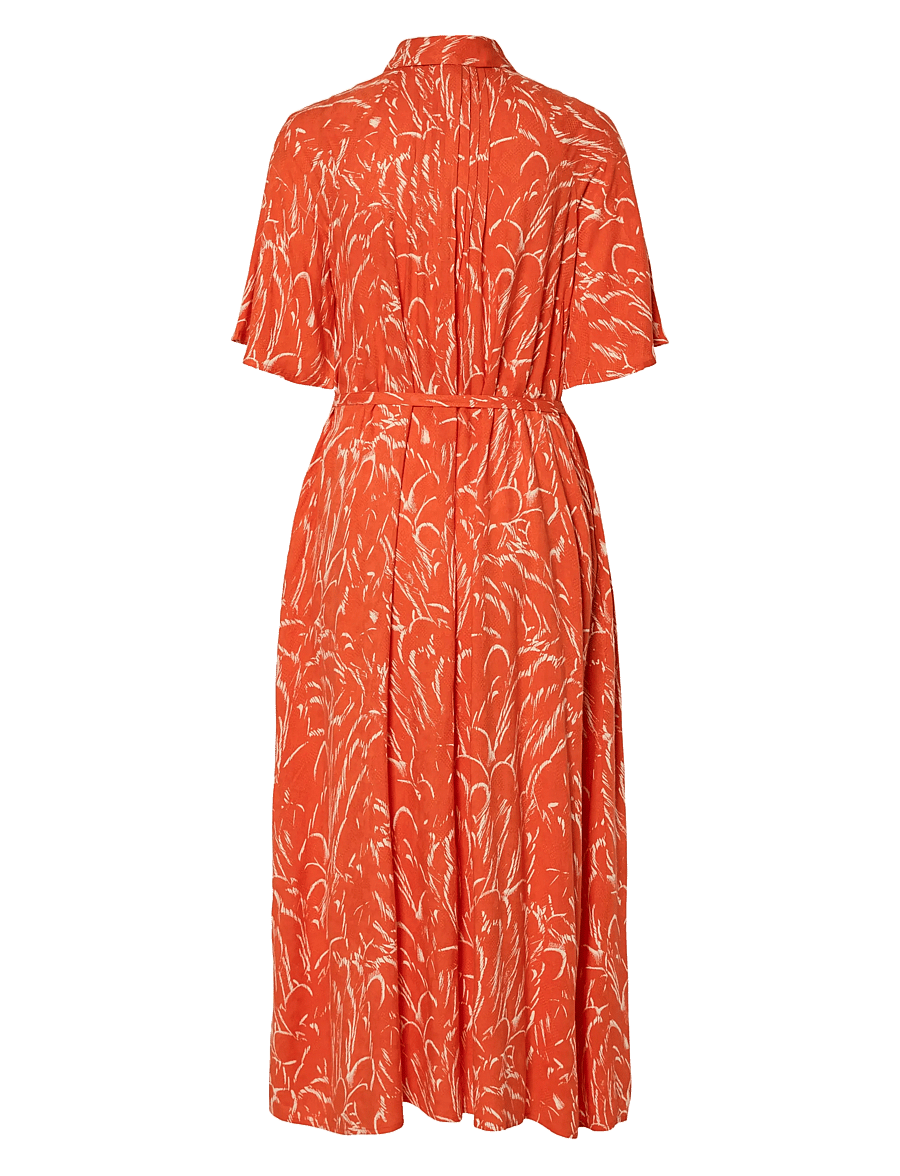 YAS - YASLEFIRA 2/4 LONG SHIRT DRESS S. - sommerkleider - cherry tomato - 1