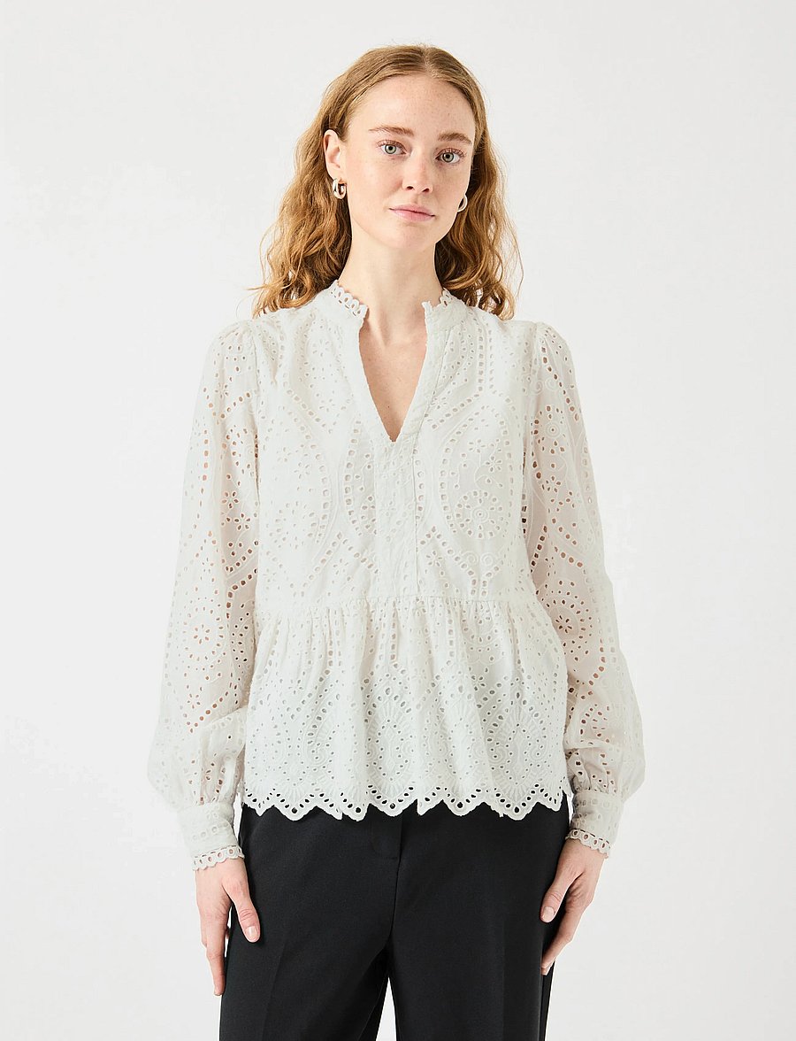YAS - YASHOLI LS TOP S. NOOS - langärmelige blusen - star white - 0