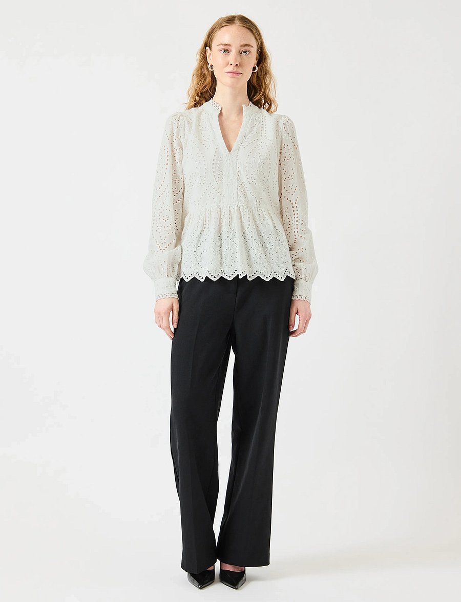 YAS - YASHOLI LS TOP S. NOOS - langärmelige blusen - star white - 4