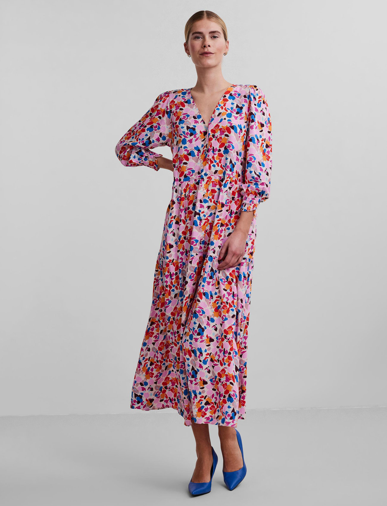 YAS - ALIRA 3/4 LONG DRESS S. NOOS - maxiklänningar - soft pink - 1