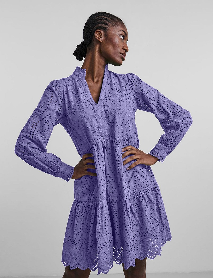 YAS - YASHOLI LS DRESS S. NOOS - confirmation - aster purple - 0