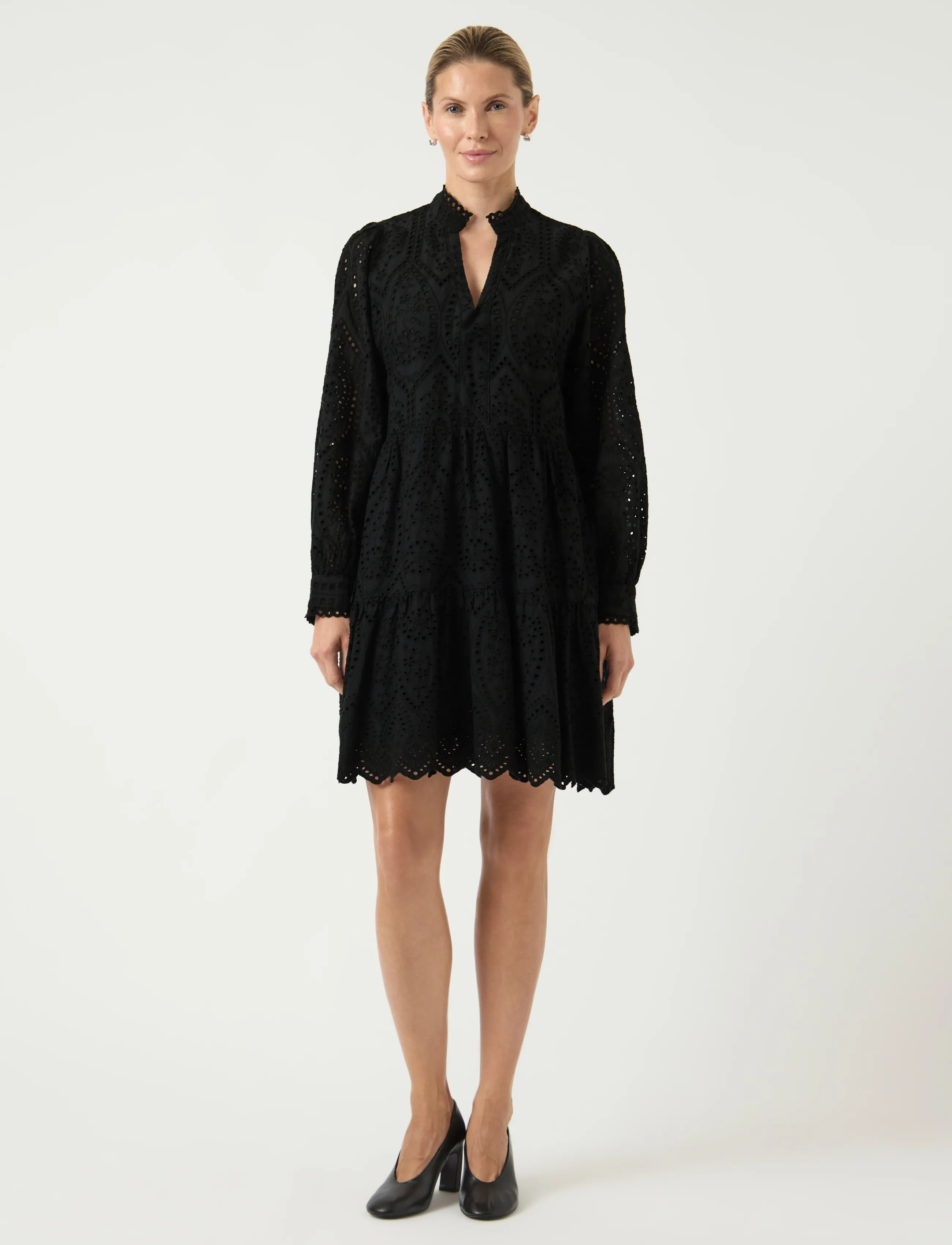 YAS holi Ls Dress S. Noos, M, Dresses, Schwarz - Short Dress, Frauen