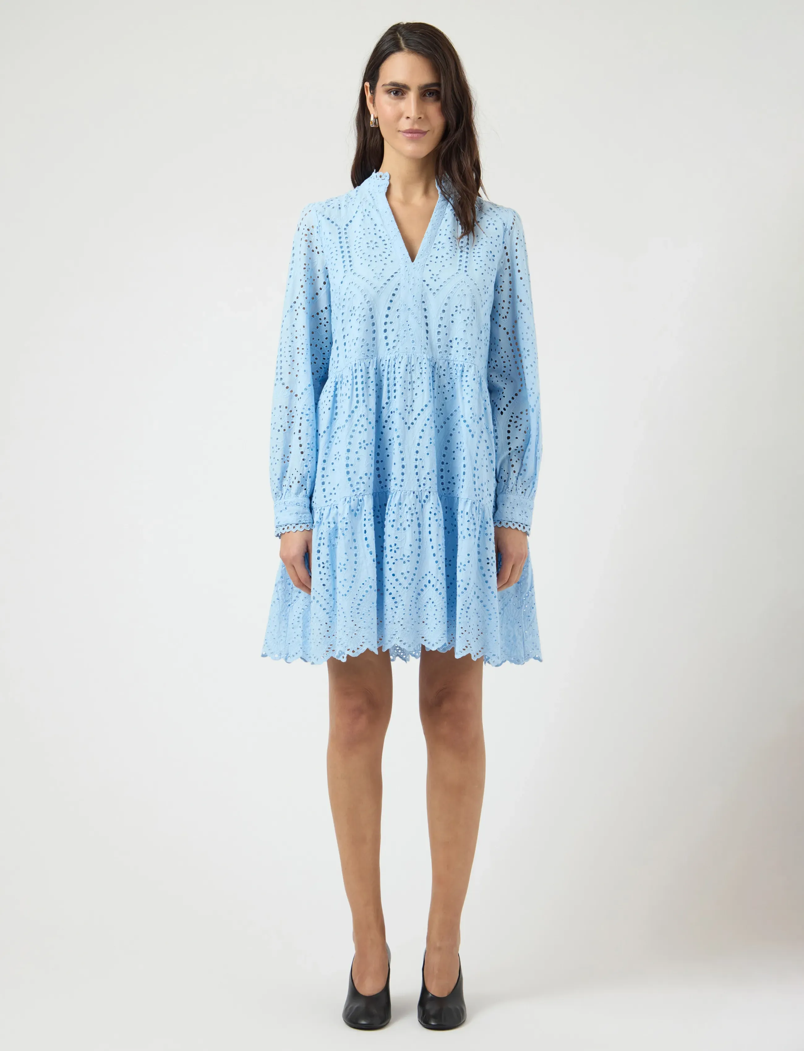 YAS holi Ls Dress S. Noos, M, Dresses, Blau - Short Dress, Frauen