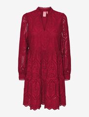 YAS - YASHOLI LS DRESS S. NOOS - lace dresses - jester red - 0