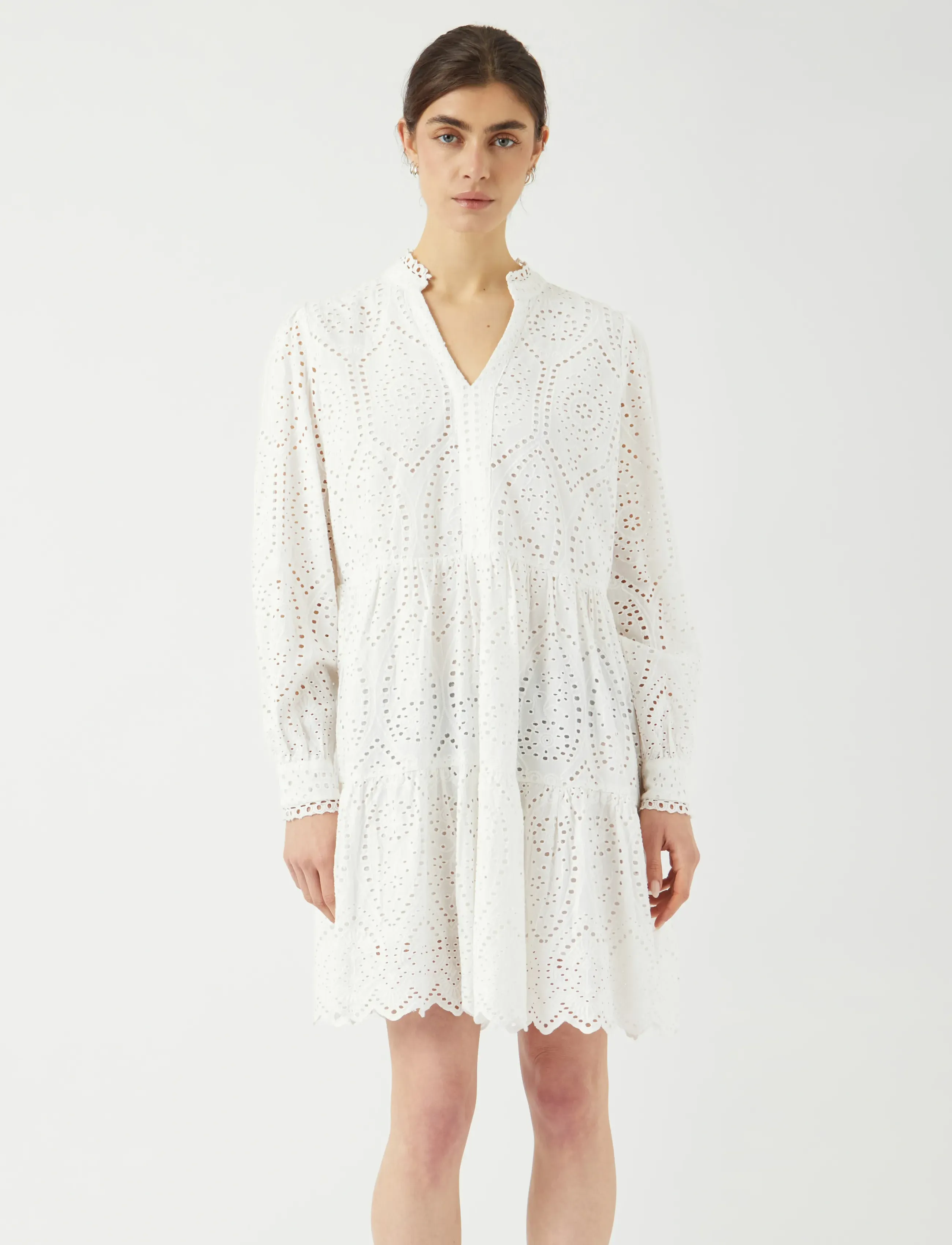 YAS Yasholi Ls Dress S. Noos, XL, White, Kjoler > Kort Kjole, Dame