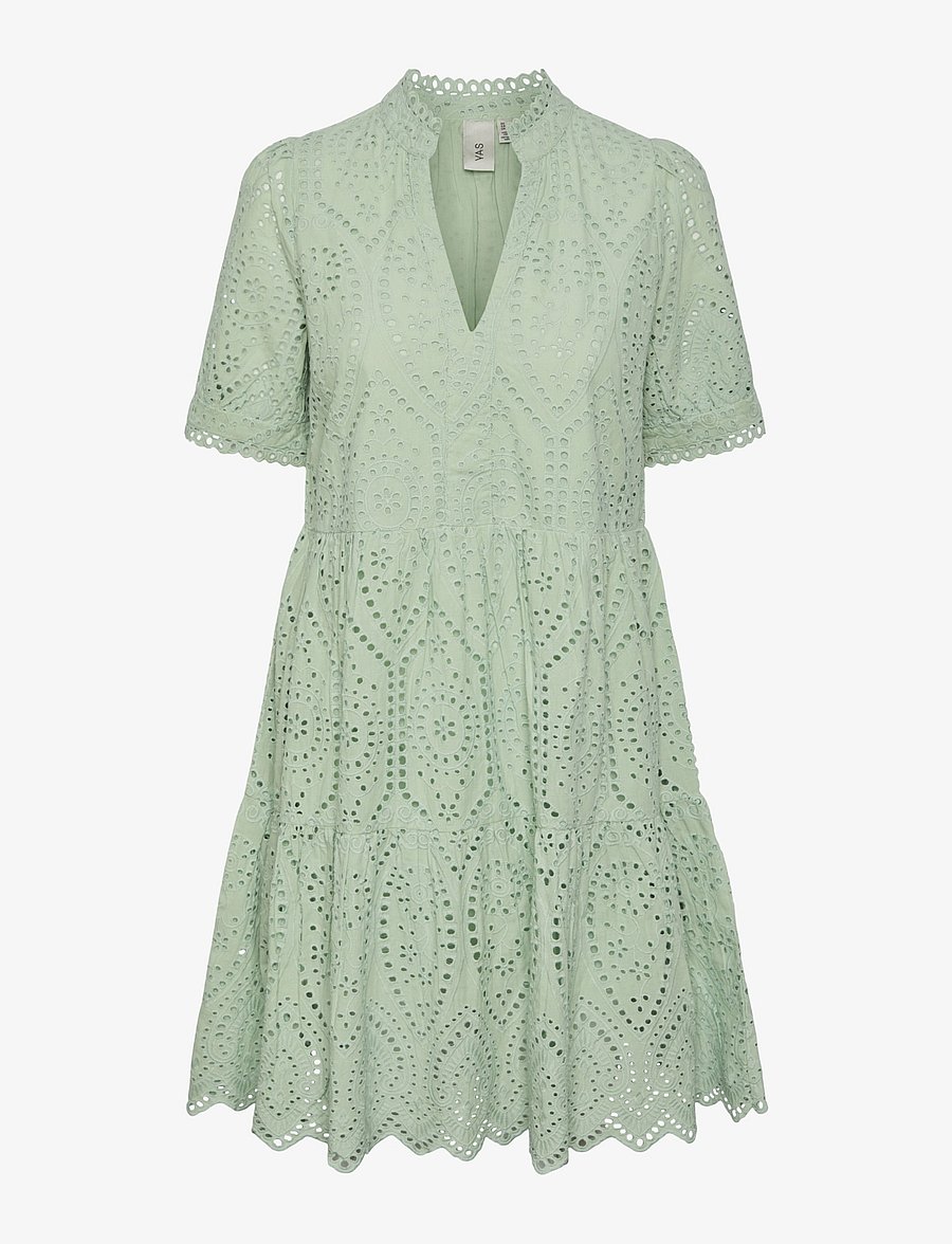 YAS - YASHOLI SS DRESS S. NOOS - konfirmation - quiet green - 1