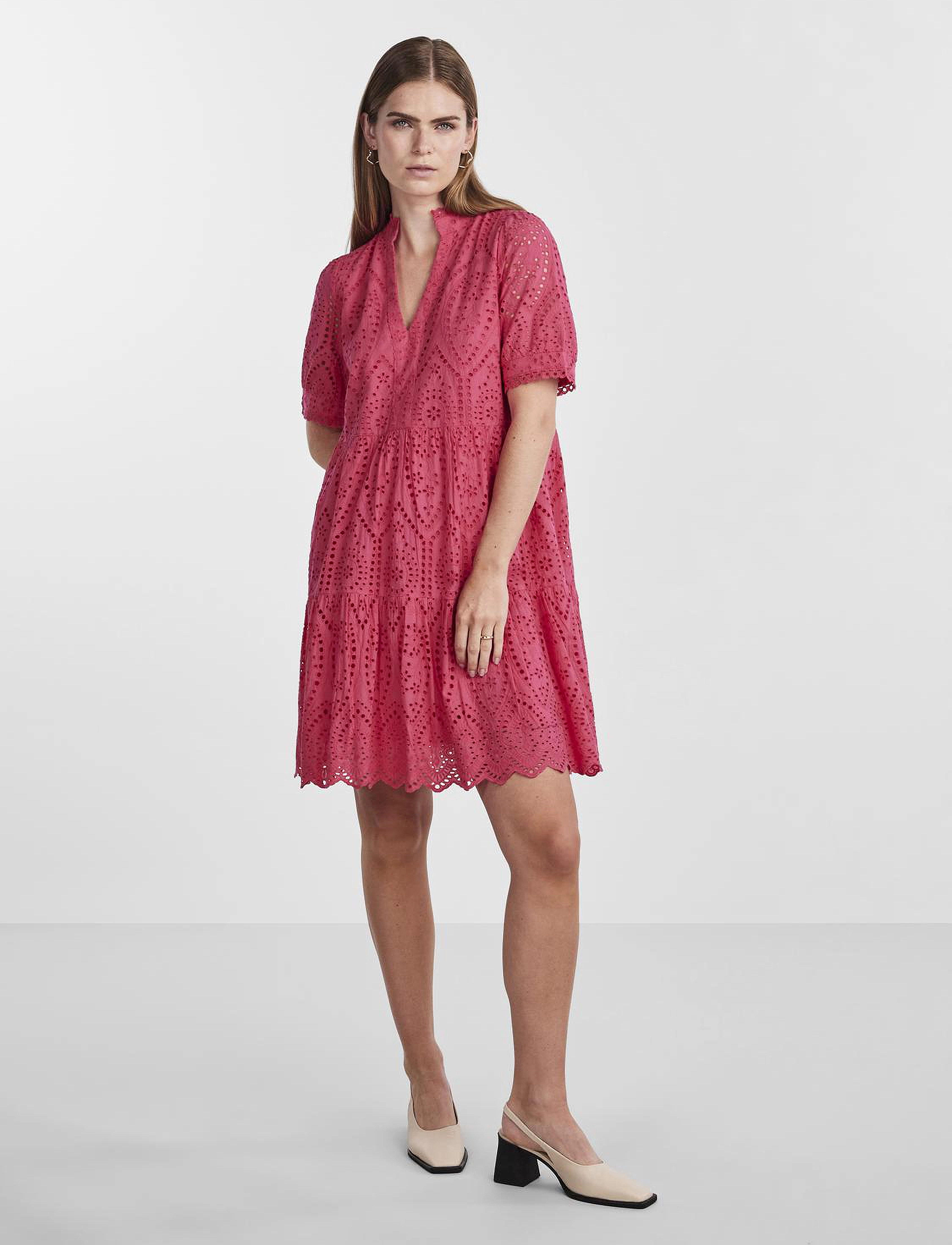 YAS - YASHOLI SS DRESS S. NOOS - konfirmation - raspberry sorbet - 4