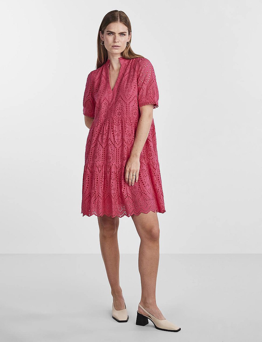 YAS - YASHOLI SS DRESS S. NOOS - konfirmation - raspberry sorbet - 4