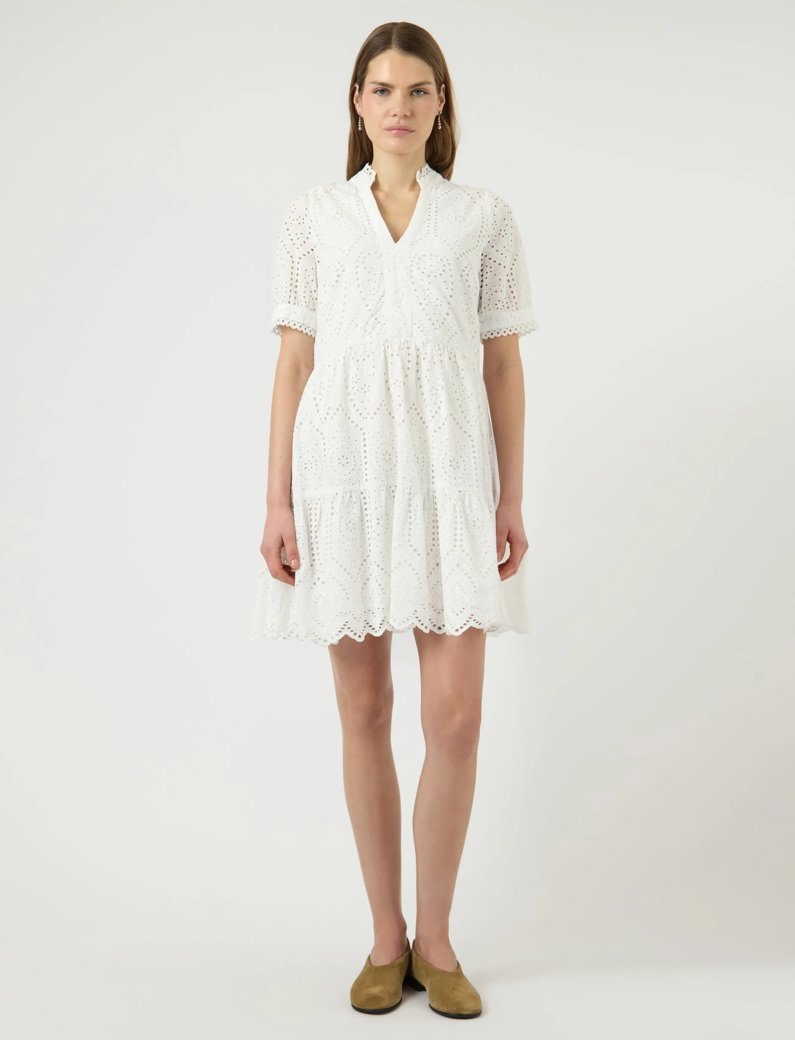 YAS holi Ss Dress S. Noos, M, Dresses, Weiß - Short Dress, Frauen