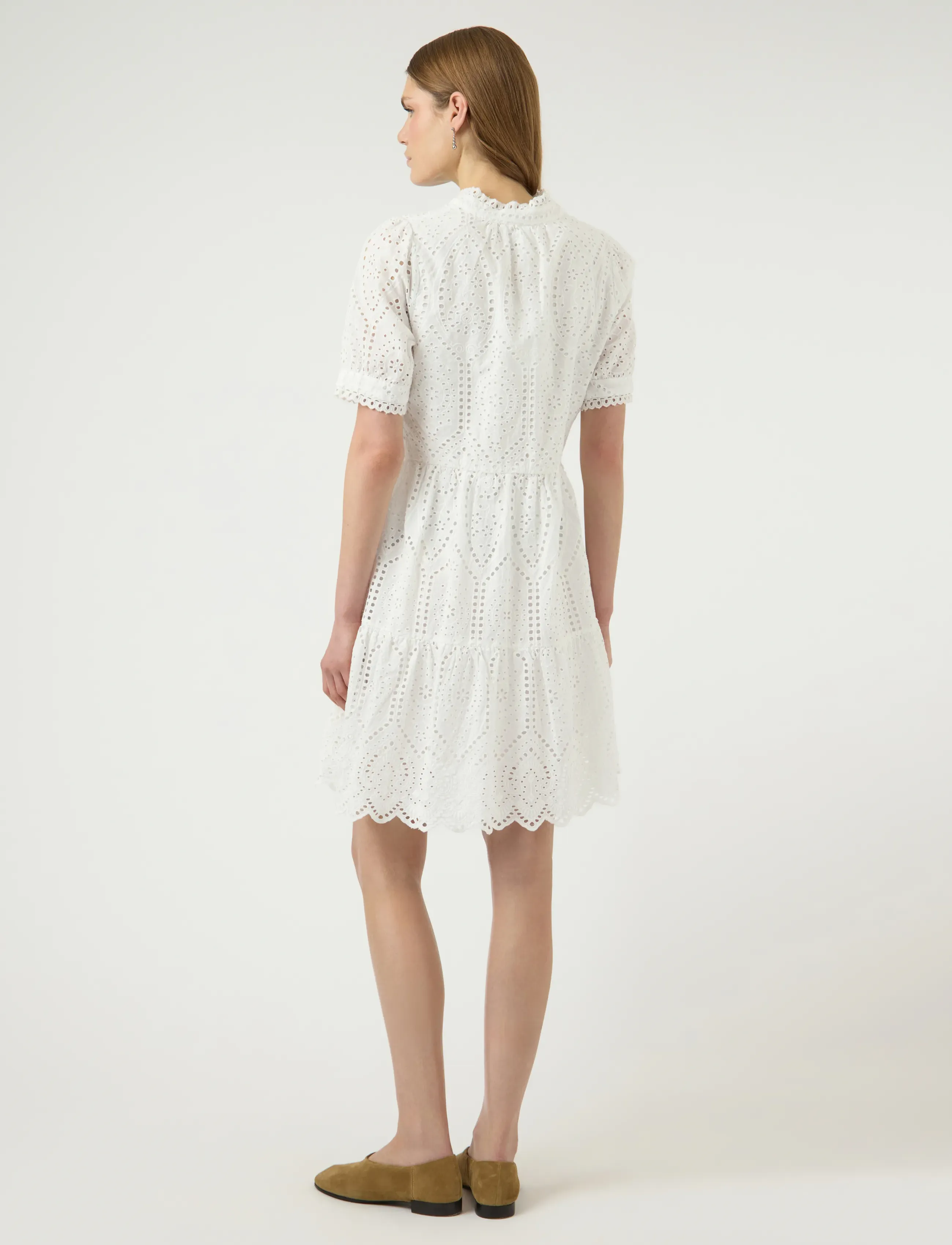 YAS - YASHOLI SS DRESS S. NOOS - konfirmationstøj - star white - 3
