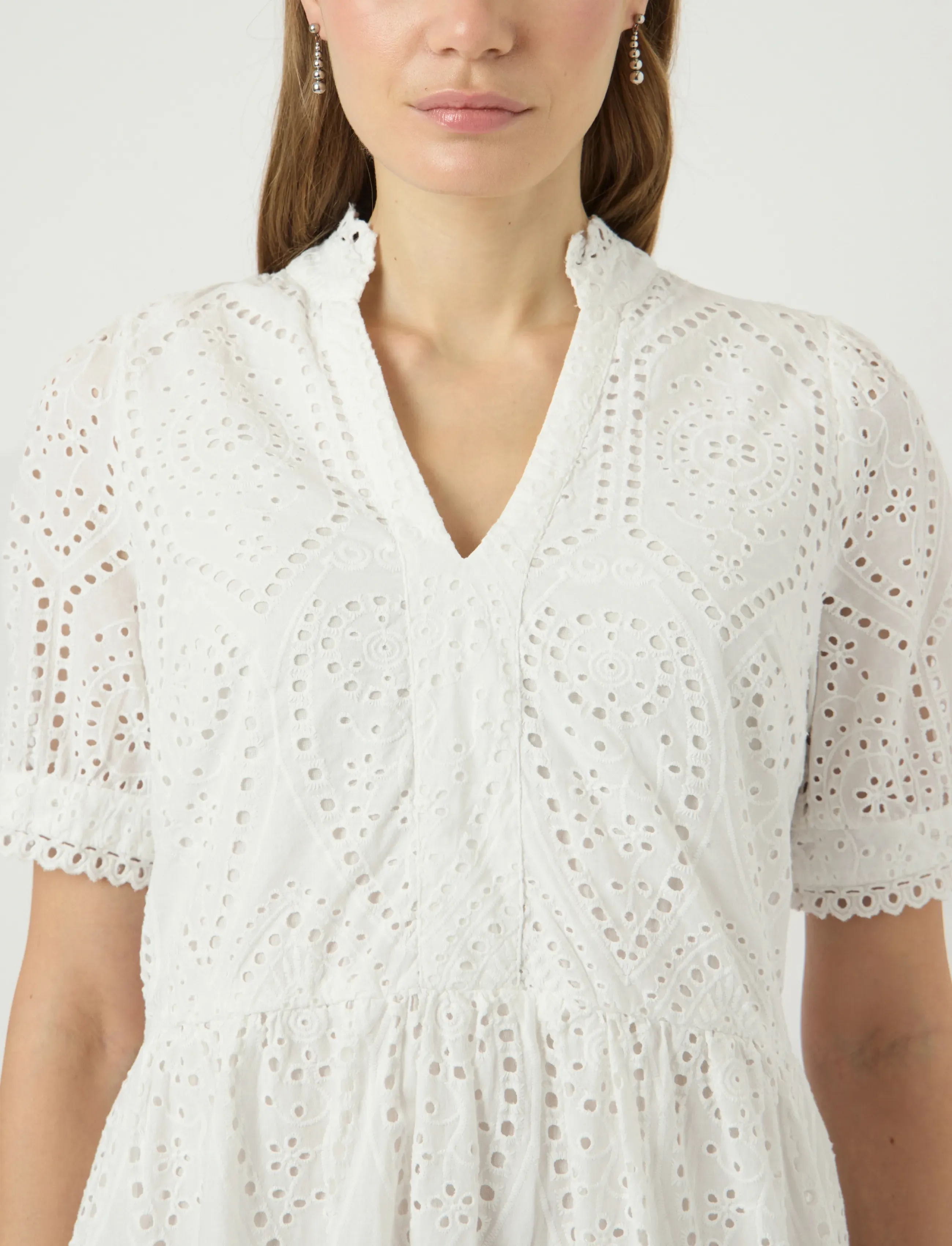 YAS - YASHOLI SS DRESS S. NOOS - konfirmationstøj - star white - 5