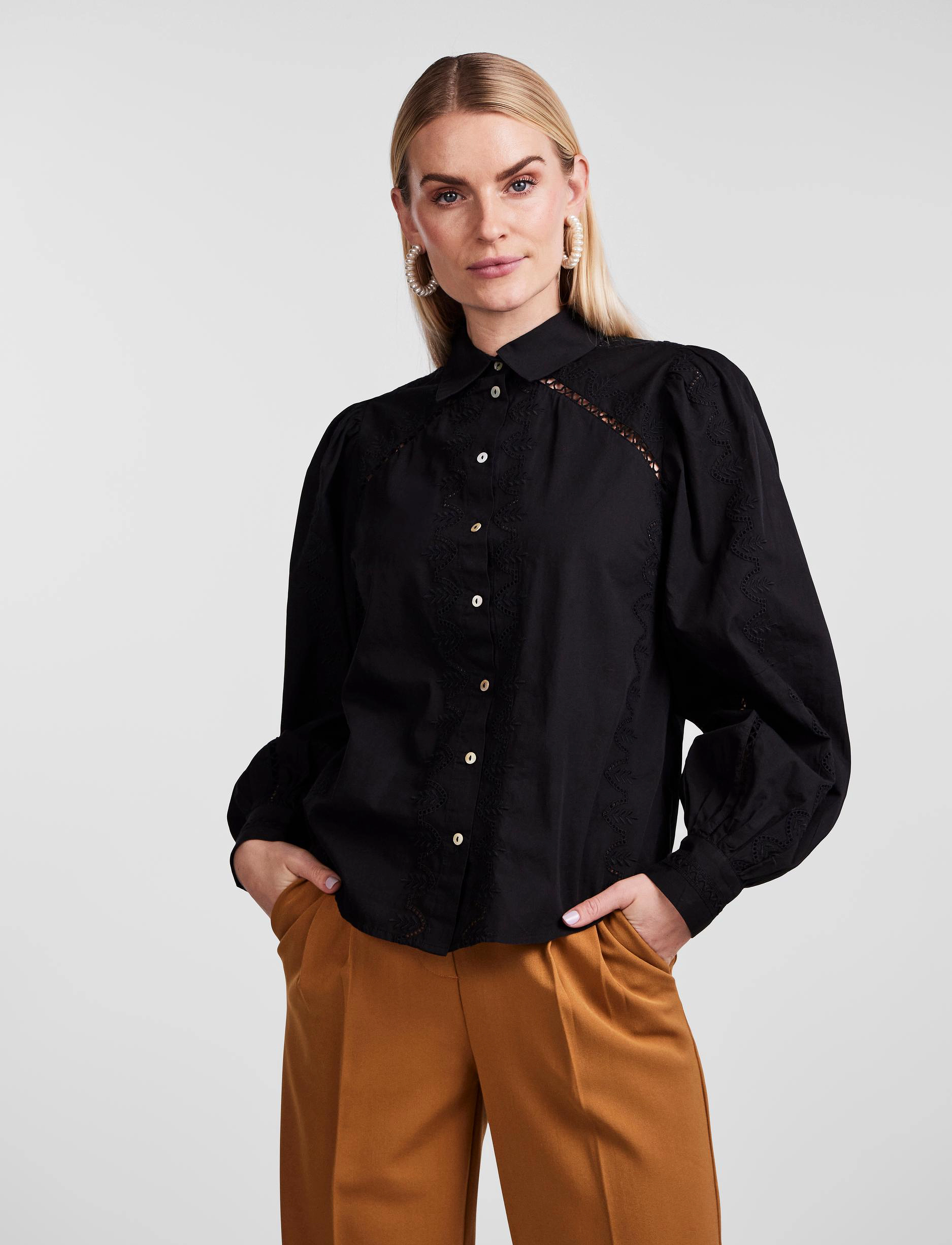 YAS Yaskenora Ls Shirt S. Noos, XL, Black, Skjorter > Langærmede, Dame
