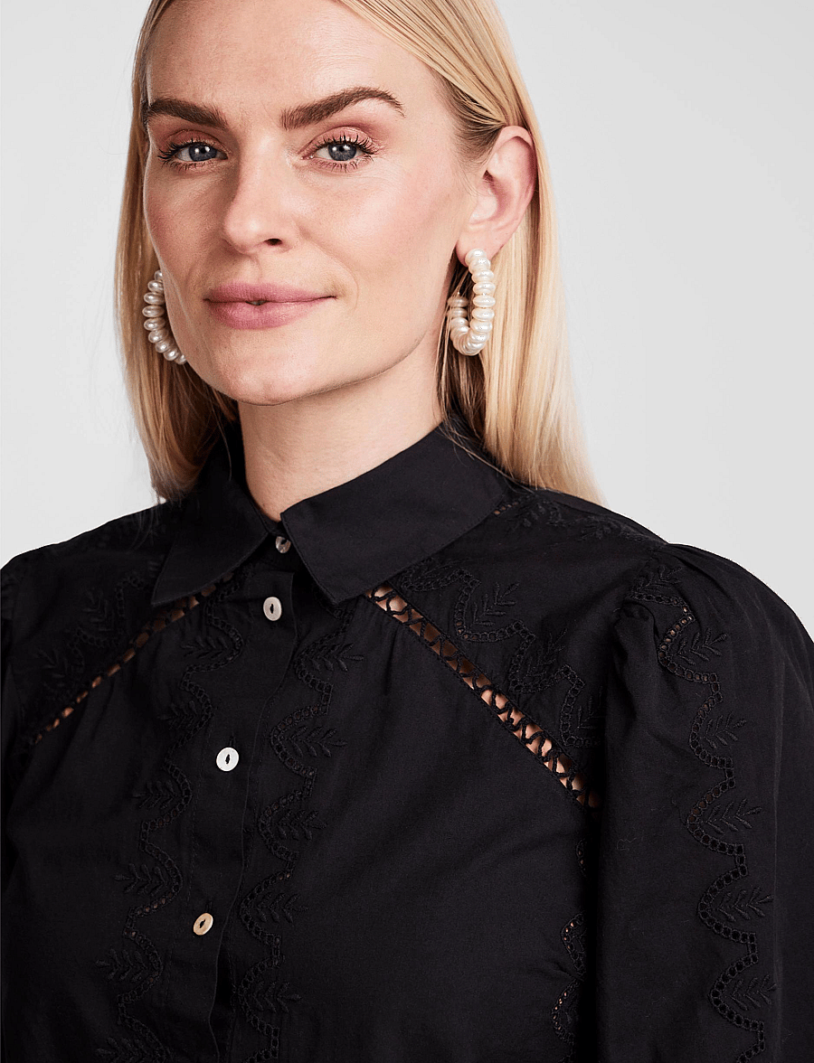 YAS - YASKENORA LS SHIRT S. NOOS - langærmede skjorter - black - 5