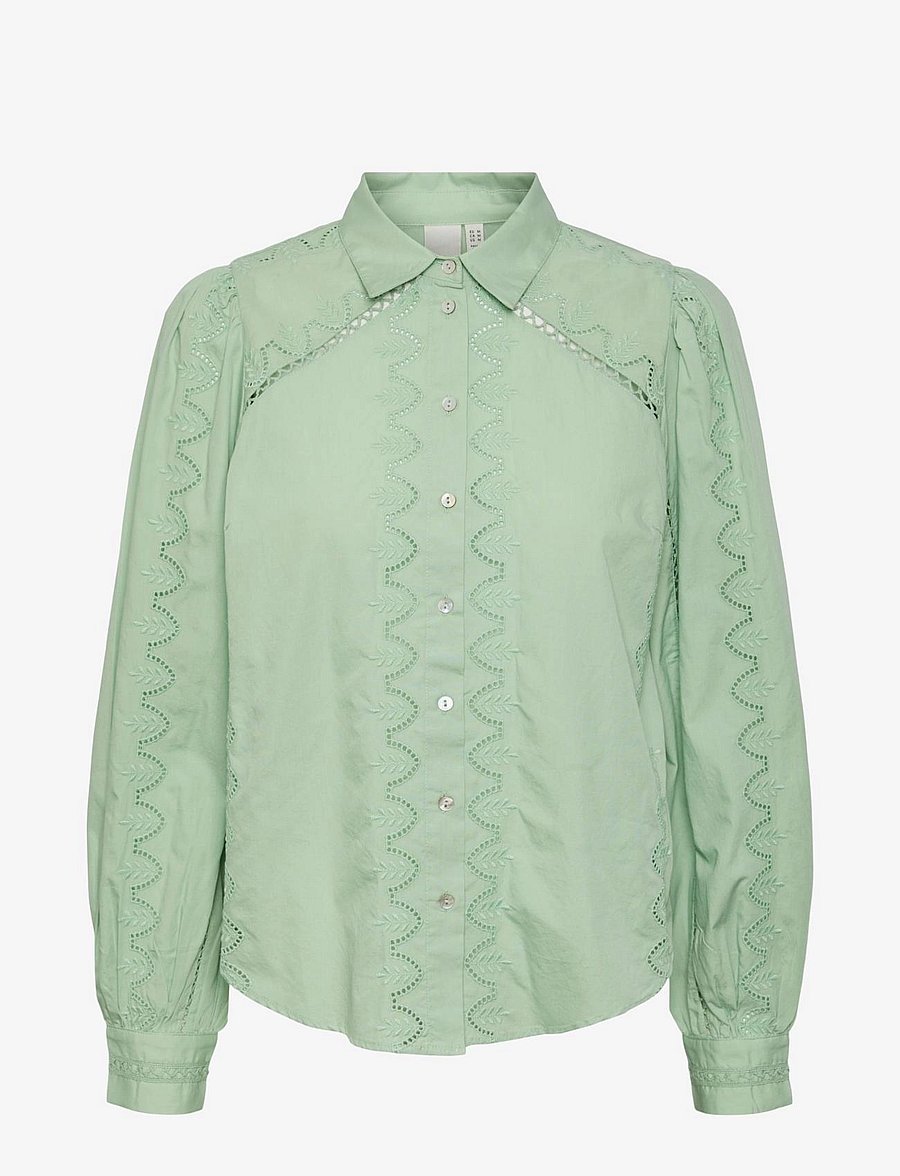 YAS - YASKENORA LS SHIRT S. NOOS - krekli ar garām piedurknēm - quiet green - 1