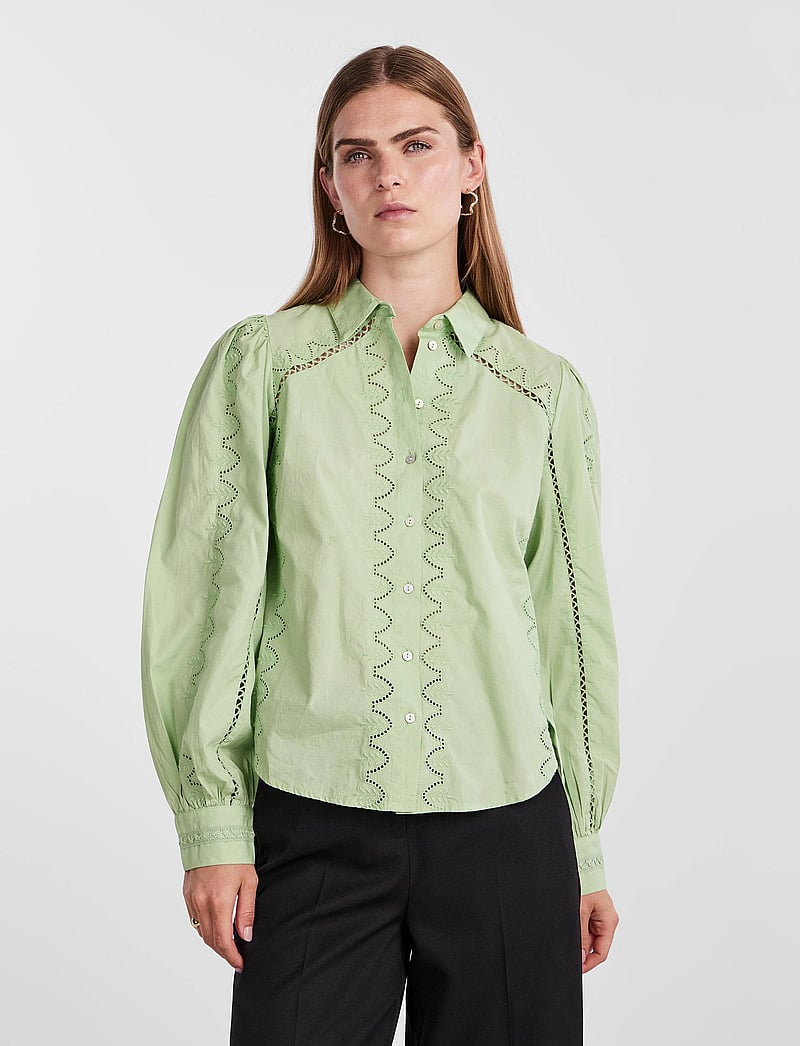 YAS - YASKENORA LS SHIRT S. NOOS - pikkade varrukatega särgid - quiet green - 0