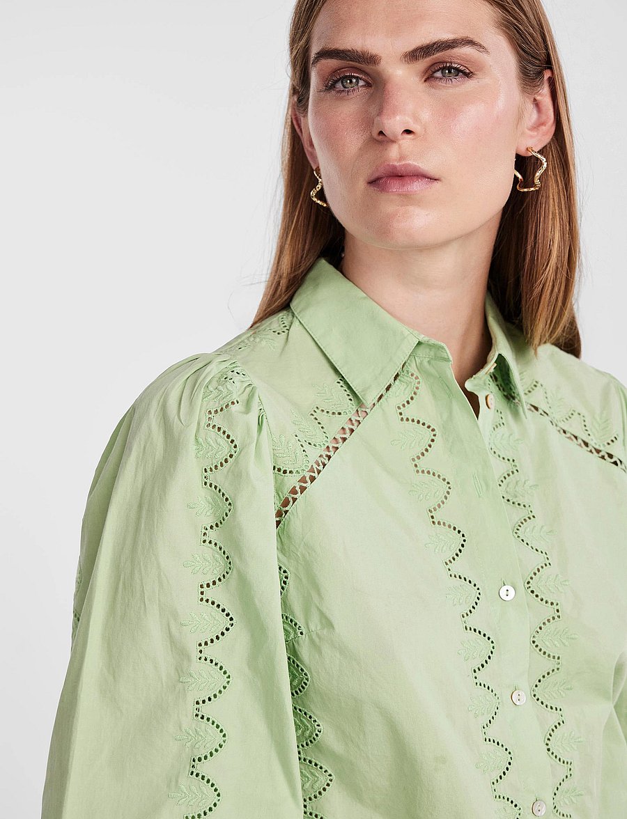 YAS - YASKENORA LS SHIRT S. NOOS - krekli ar garām piedurknēm - quiet green - 5