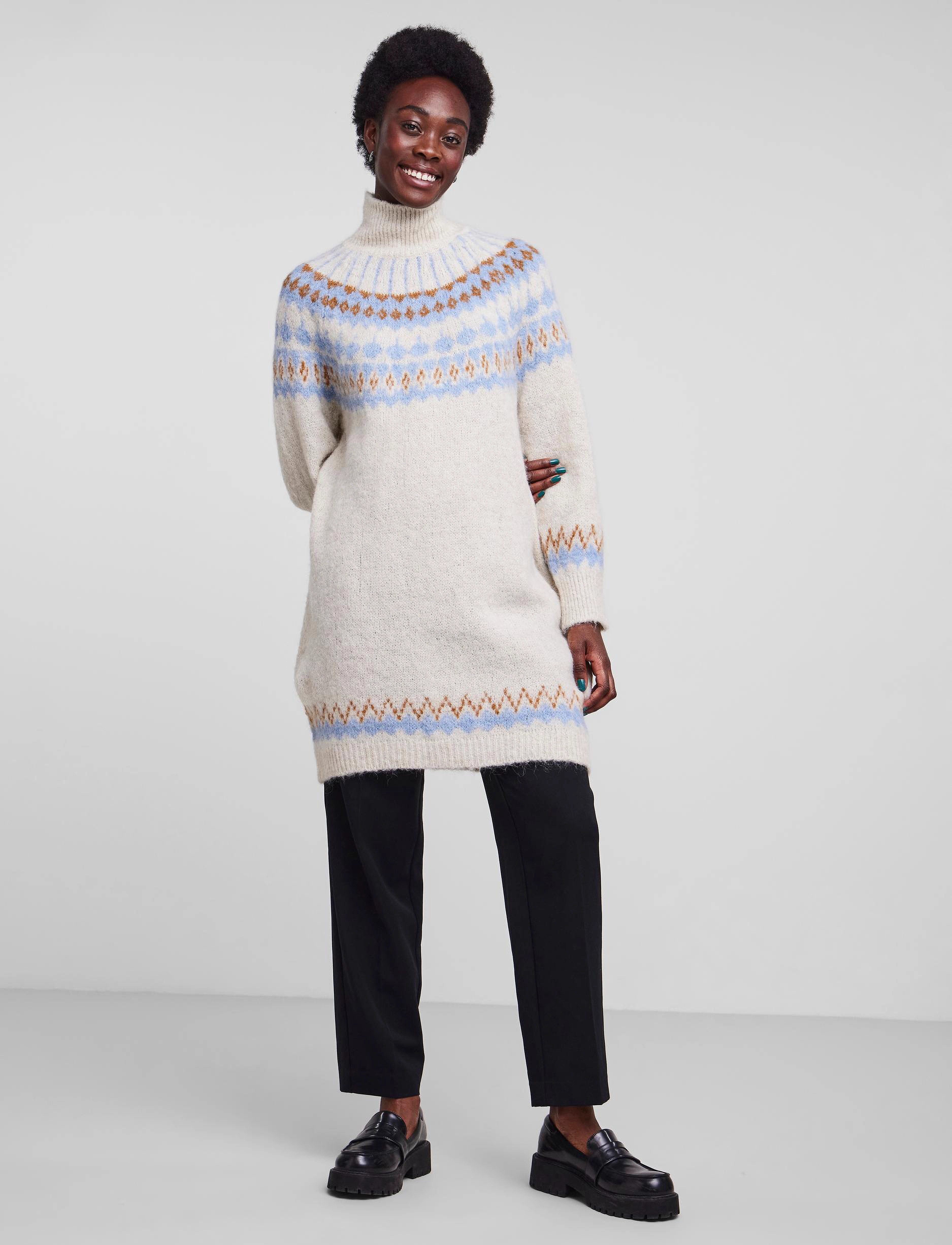 YAS - YASISTA LS KNIT DRESS S. - moonstruck - 4