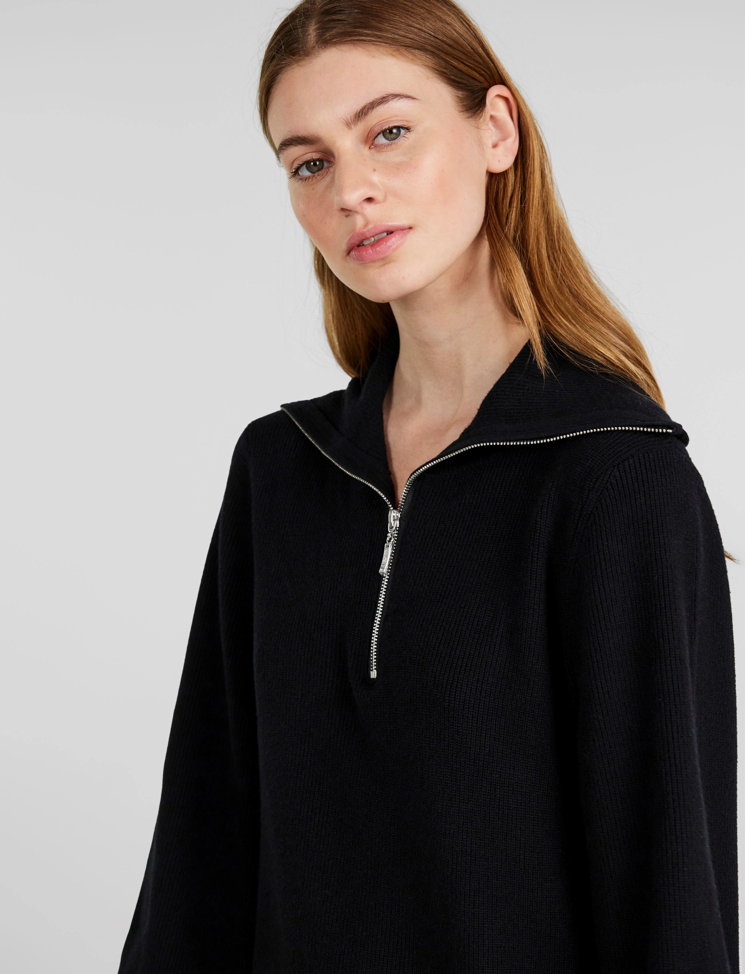 YAS - YASDALMA LS ZIP KNIT DRESS S. - black - 4