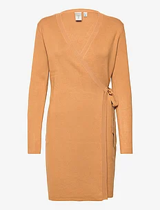 YASHALTON LS KNIT WRAP DRESS, YAS