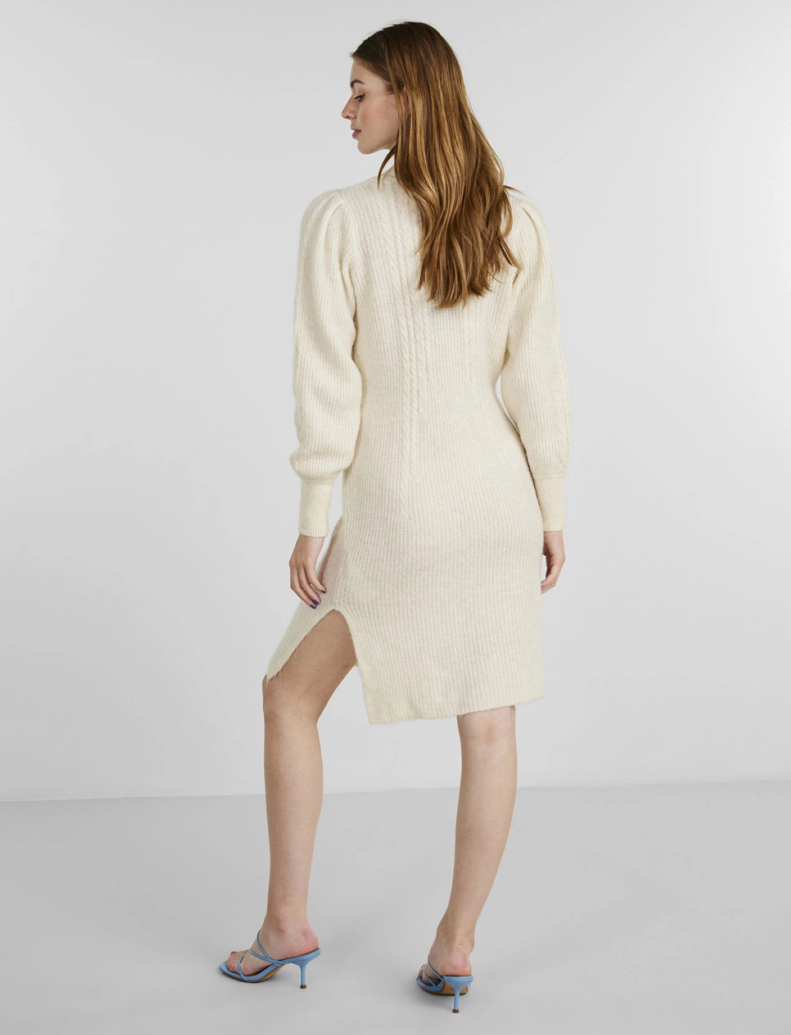 YAS - YASSALUM LS KNIT DRESS S. - birch - 4