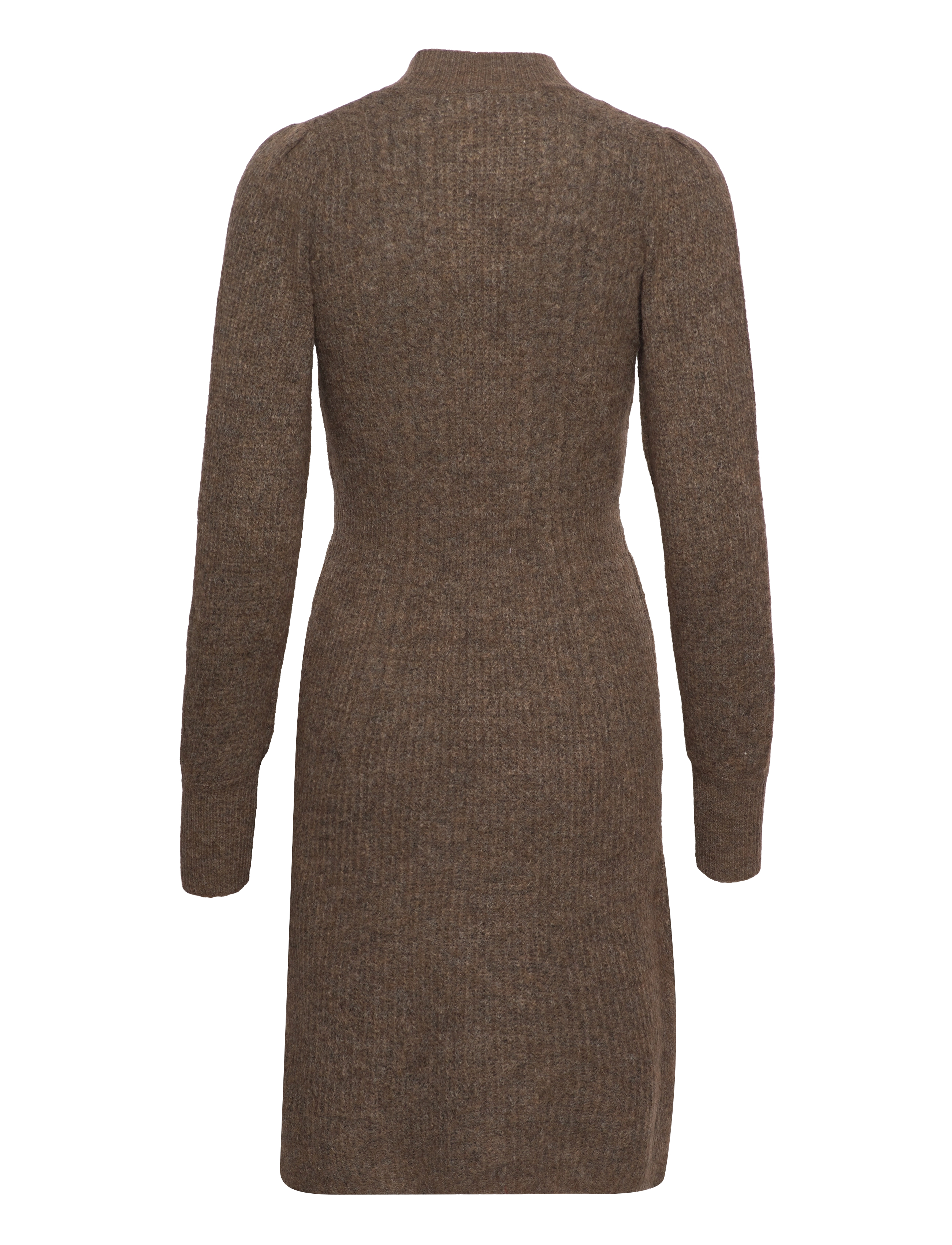 YAS - YASSALUM LS KNIT DRESS S. - teak - 1