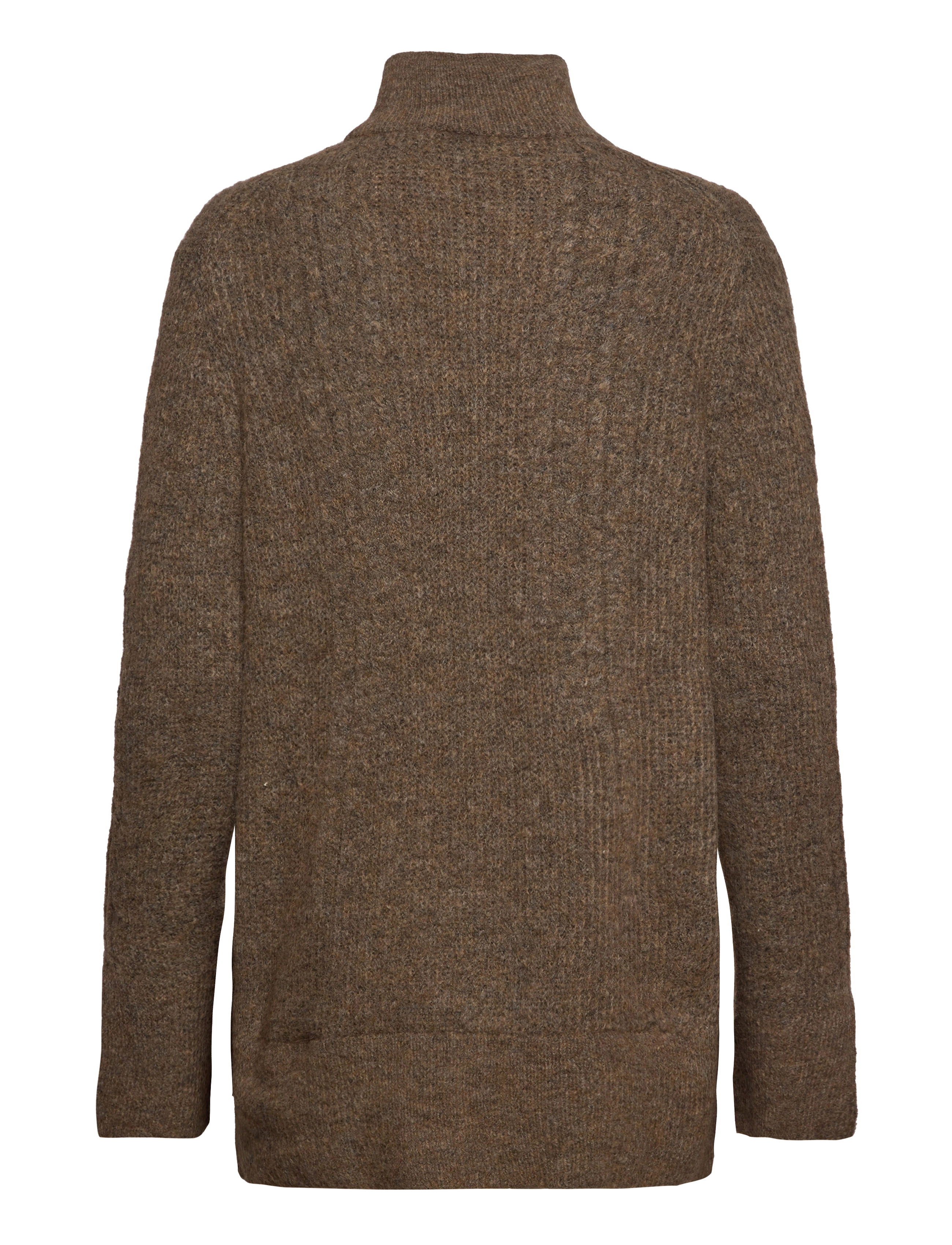 YAS - YASSALUM LS HIGH-NECK PULLOVER SLIT S. - teak - 1