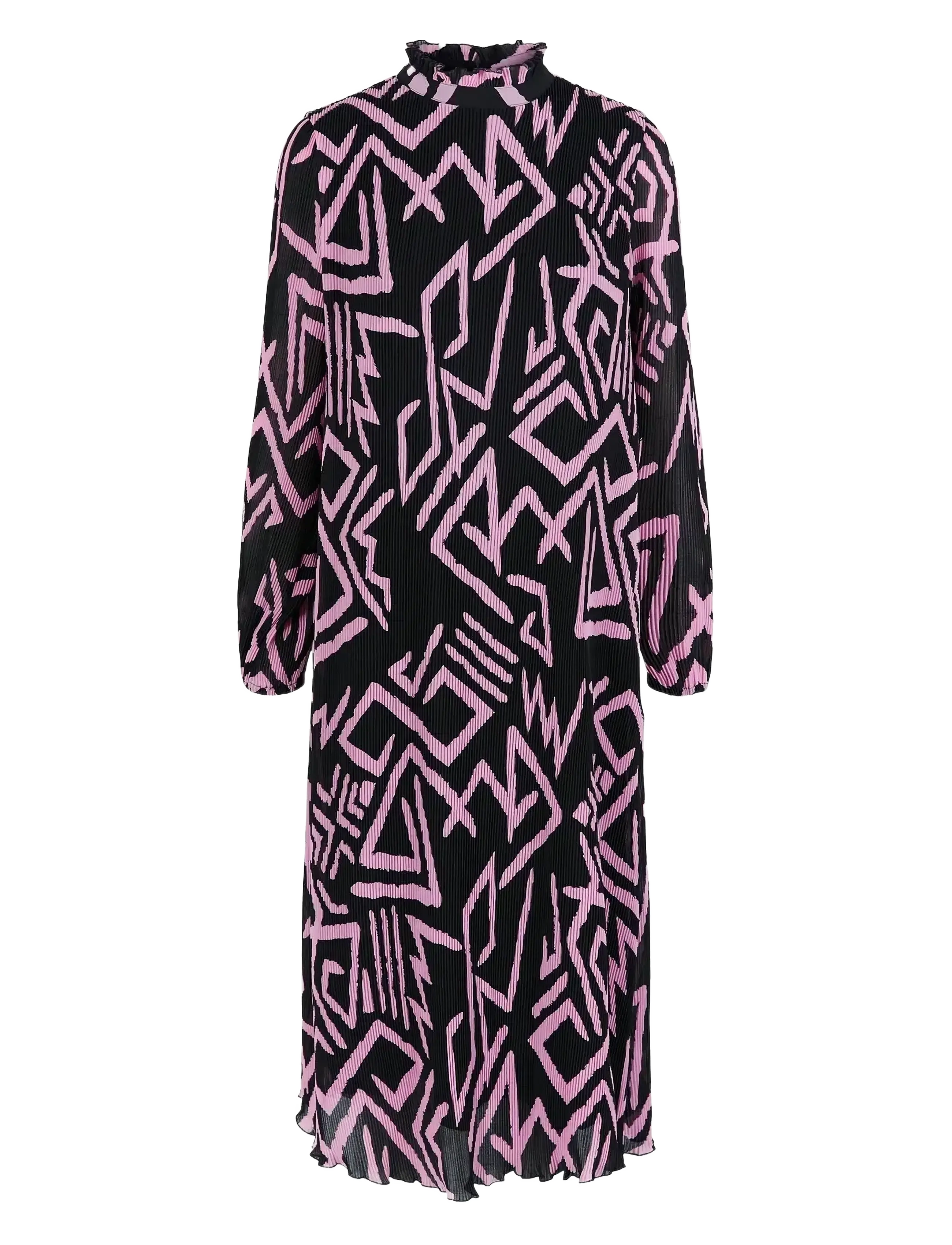 YAS YASPIPPA LS MIDI DRESS S. - Kleider - BLACK / black