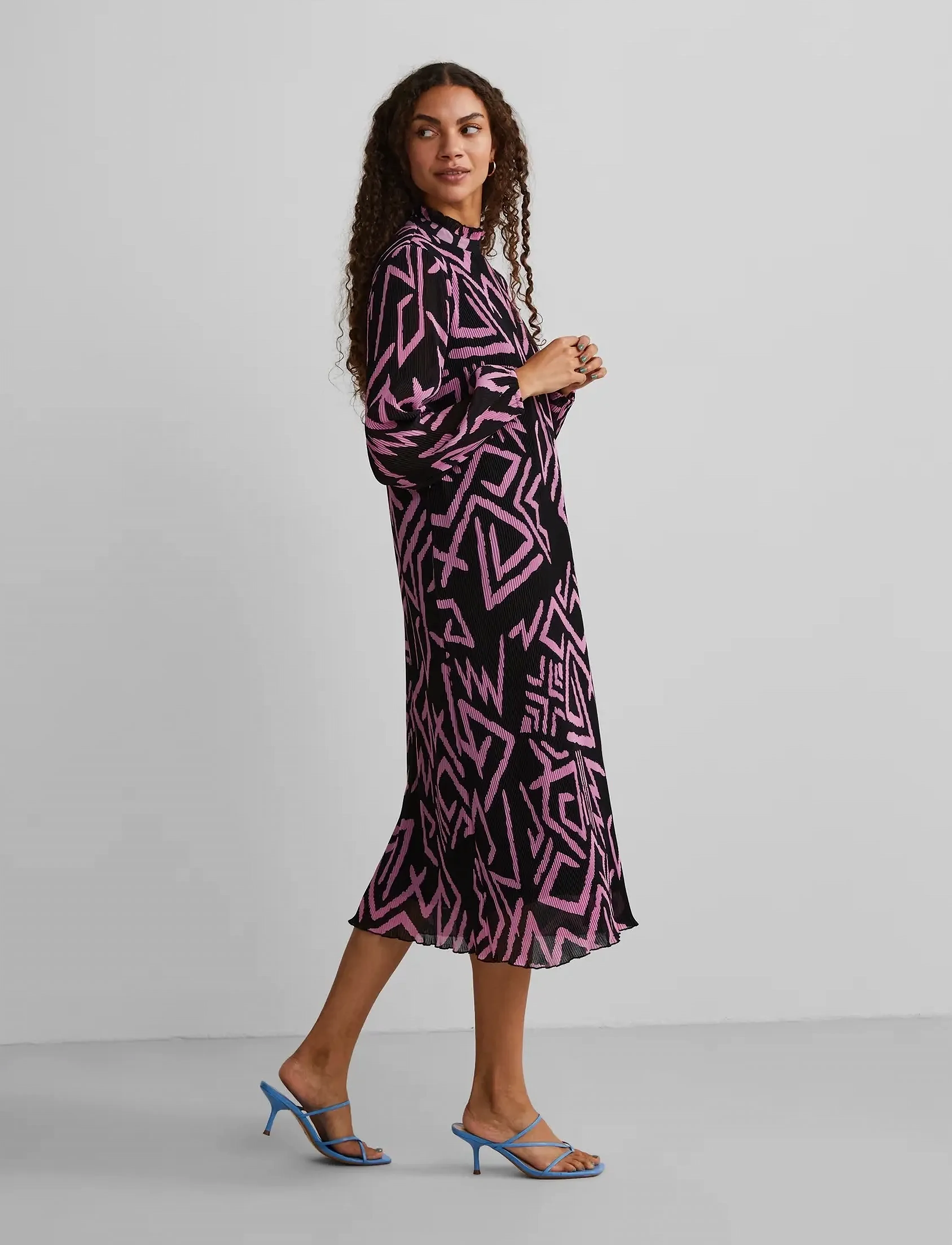 YAS - YASPIPPA LS MIDI DRESS S. - midikleidid - black - 4