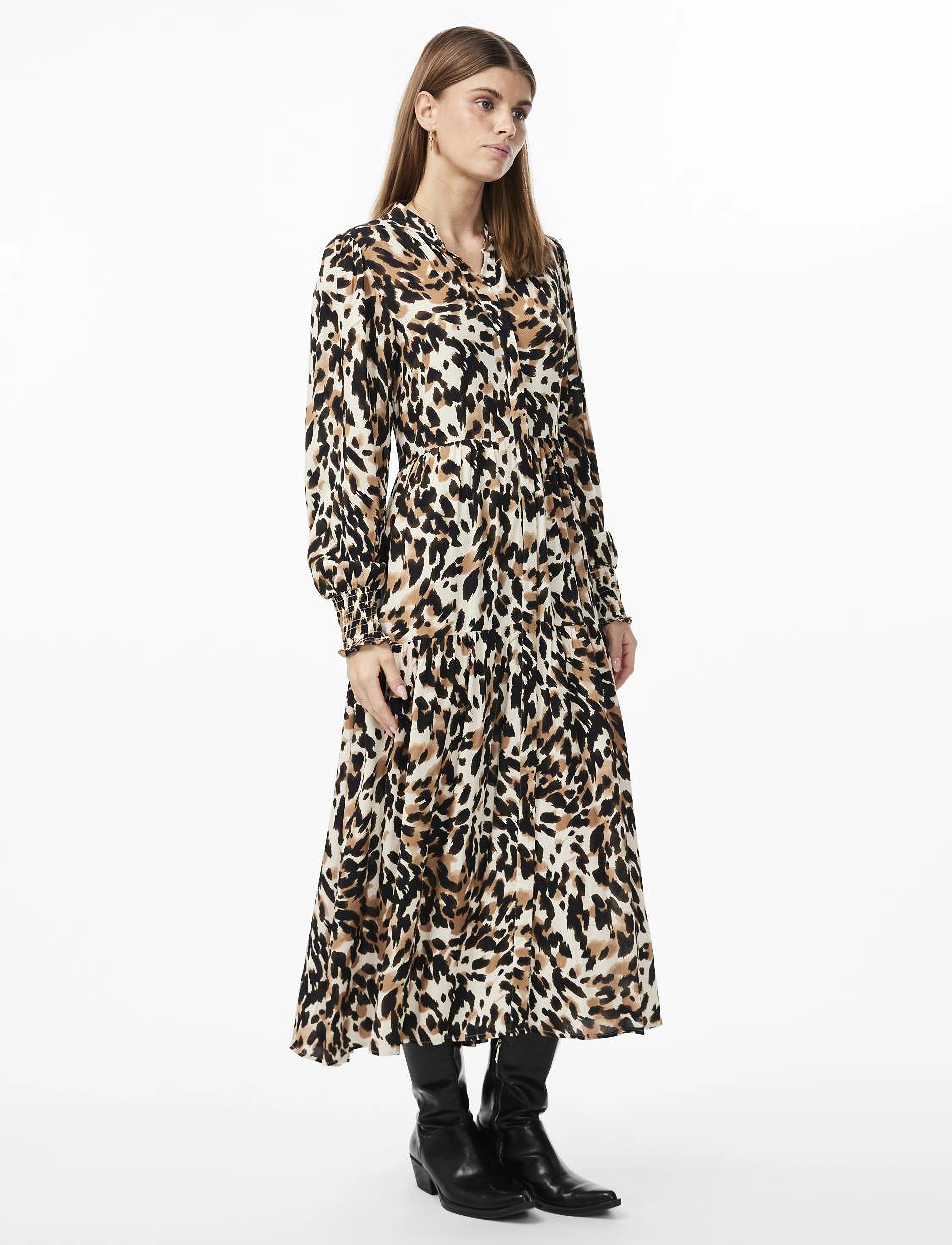 YAS - YASALIRA LS LONG SHIRT DRESS S. NOOS - skjortekjoler - black - 4