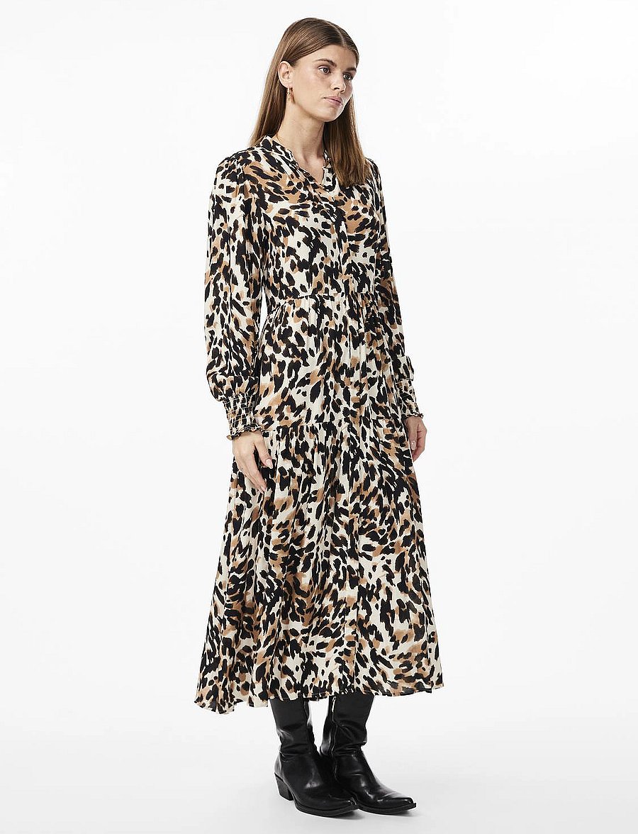 YAS - YASALIRA LS LONG SHIRT DRESS S. NOOS - robes chemises - black - 4