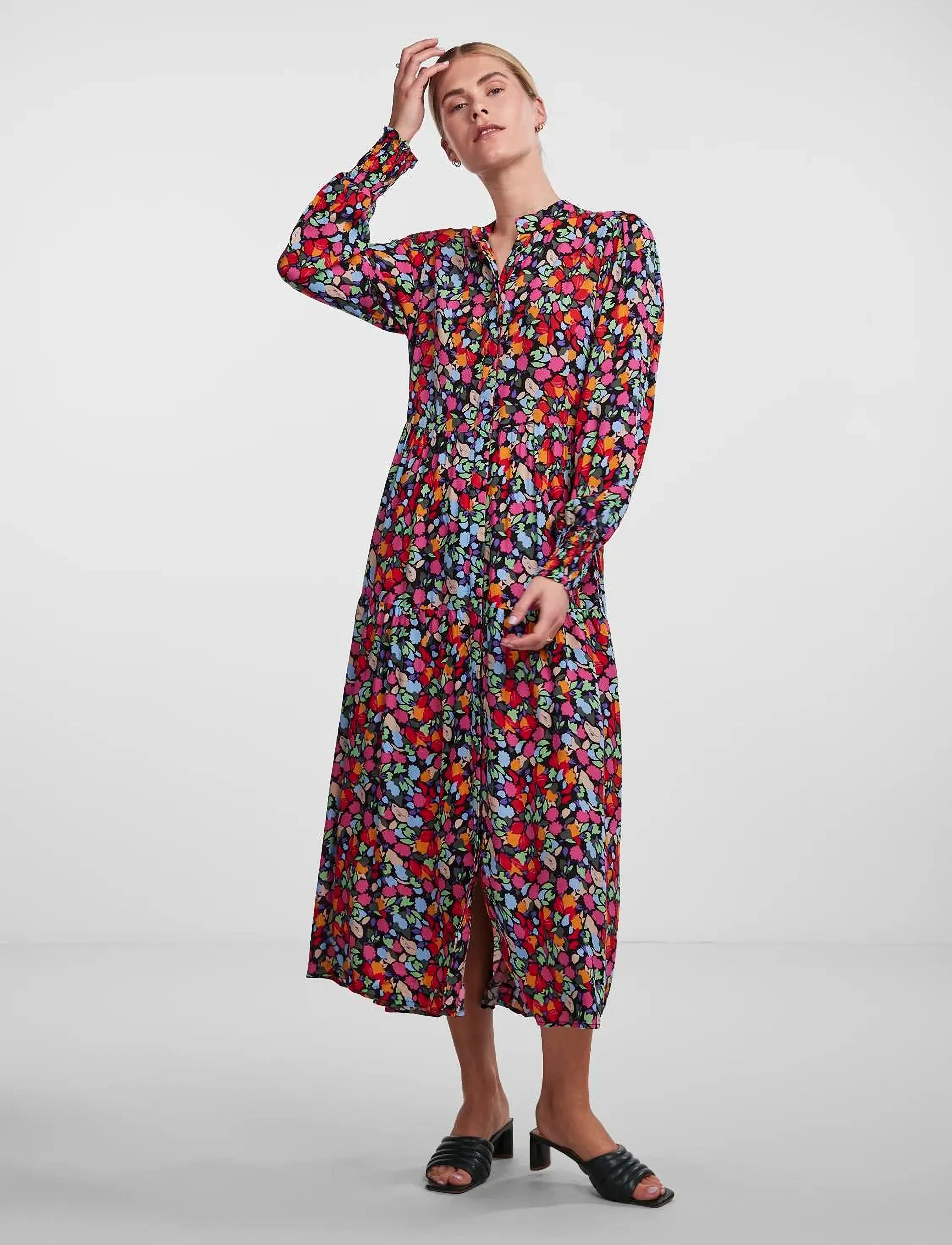 YAS - YASALIRA LS LONG SHIRT DRESS S. NOOS - hemdkleider - garden topiary - 5