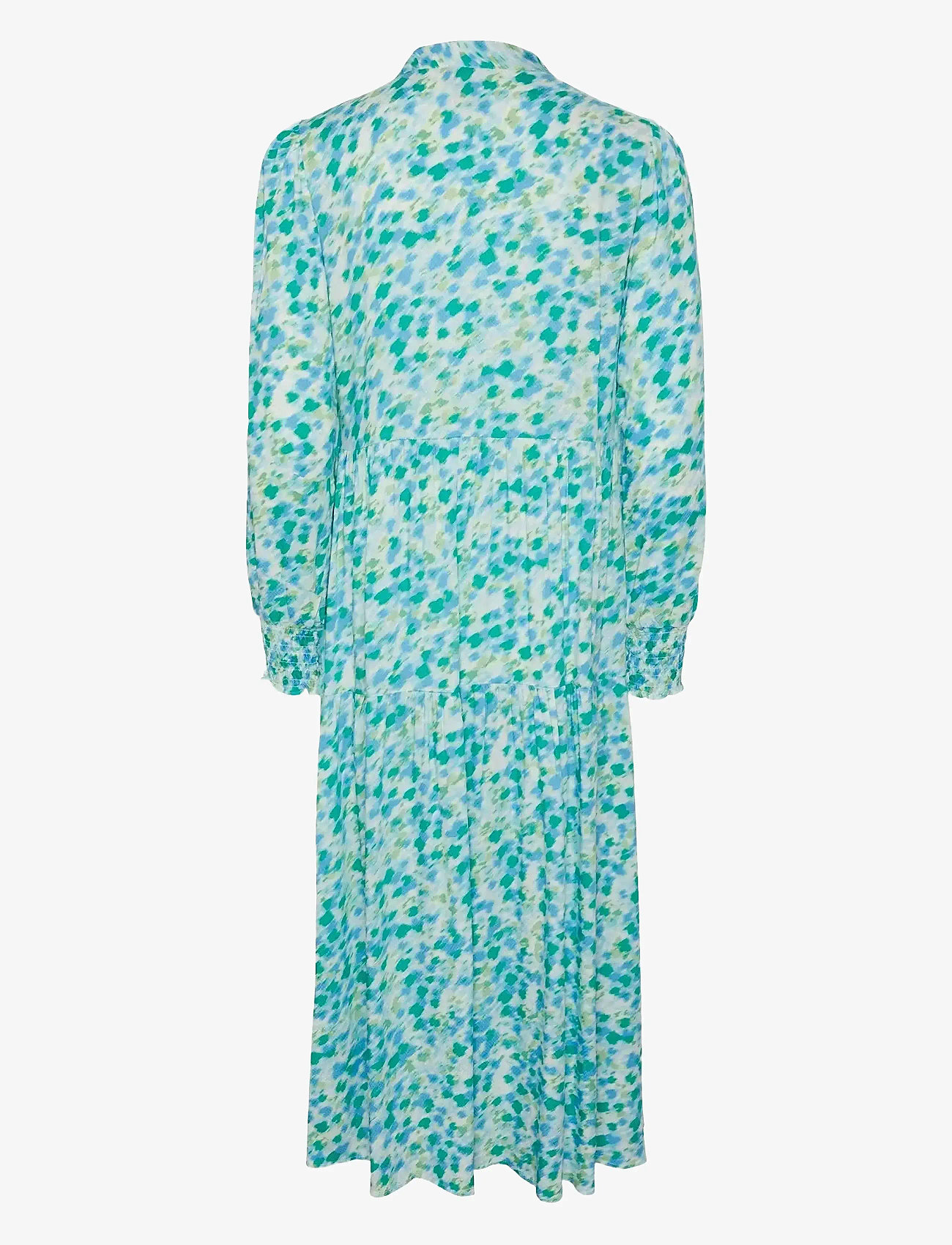 YAS - YASALIRA LS LONG SHIRT DRESS S. NOOS - skjortklänningar - quiet green - 1