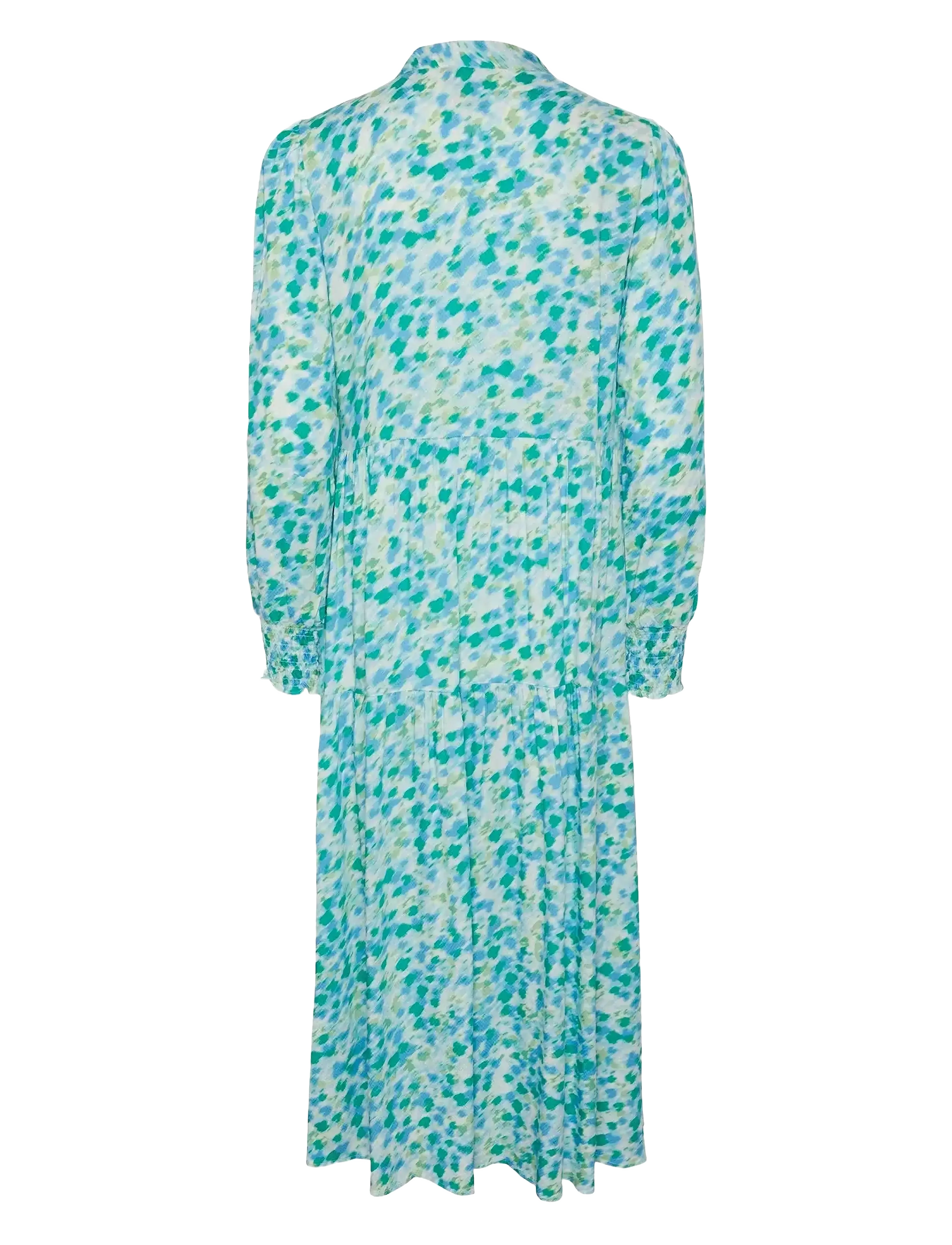 YAS - YASALIRA LS LONG SHIRT DRESS S. NOOS - skyrtukjólar - quiet green - 1