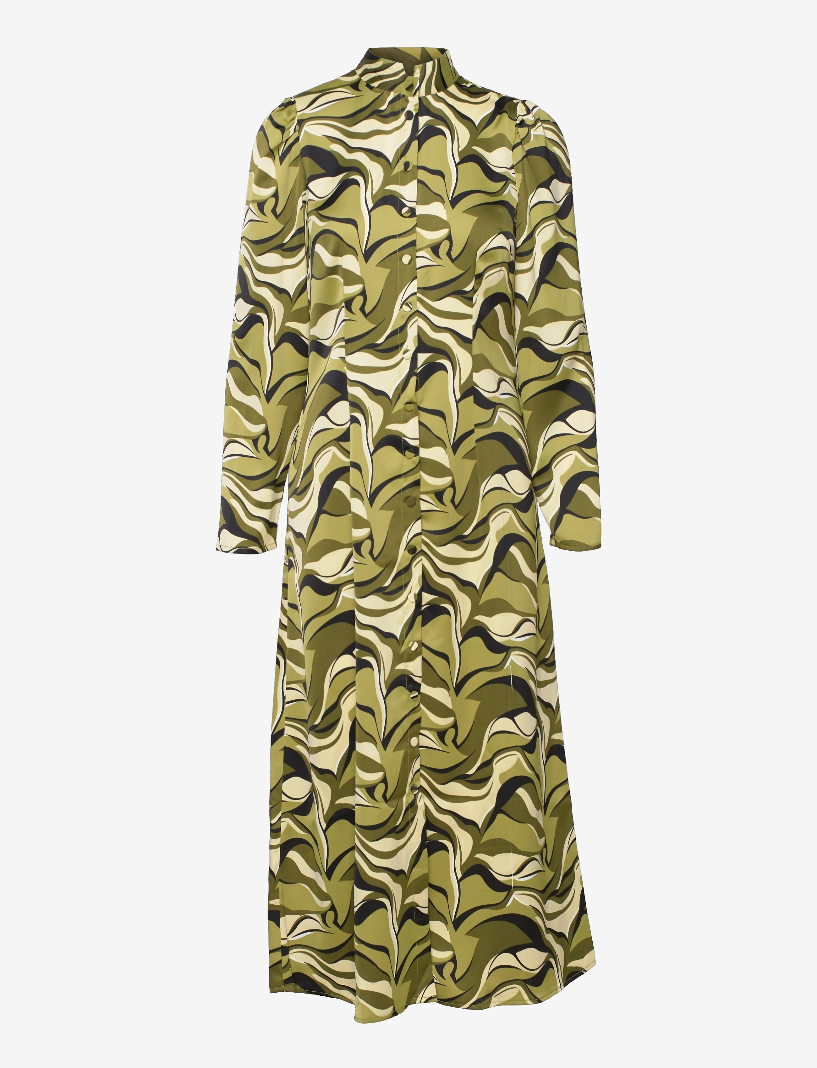 YAS YASWAVY LS LONG DRESS S. - Shirt dresses - STAR WHITE / multi