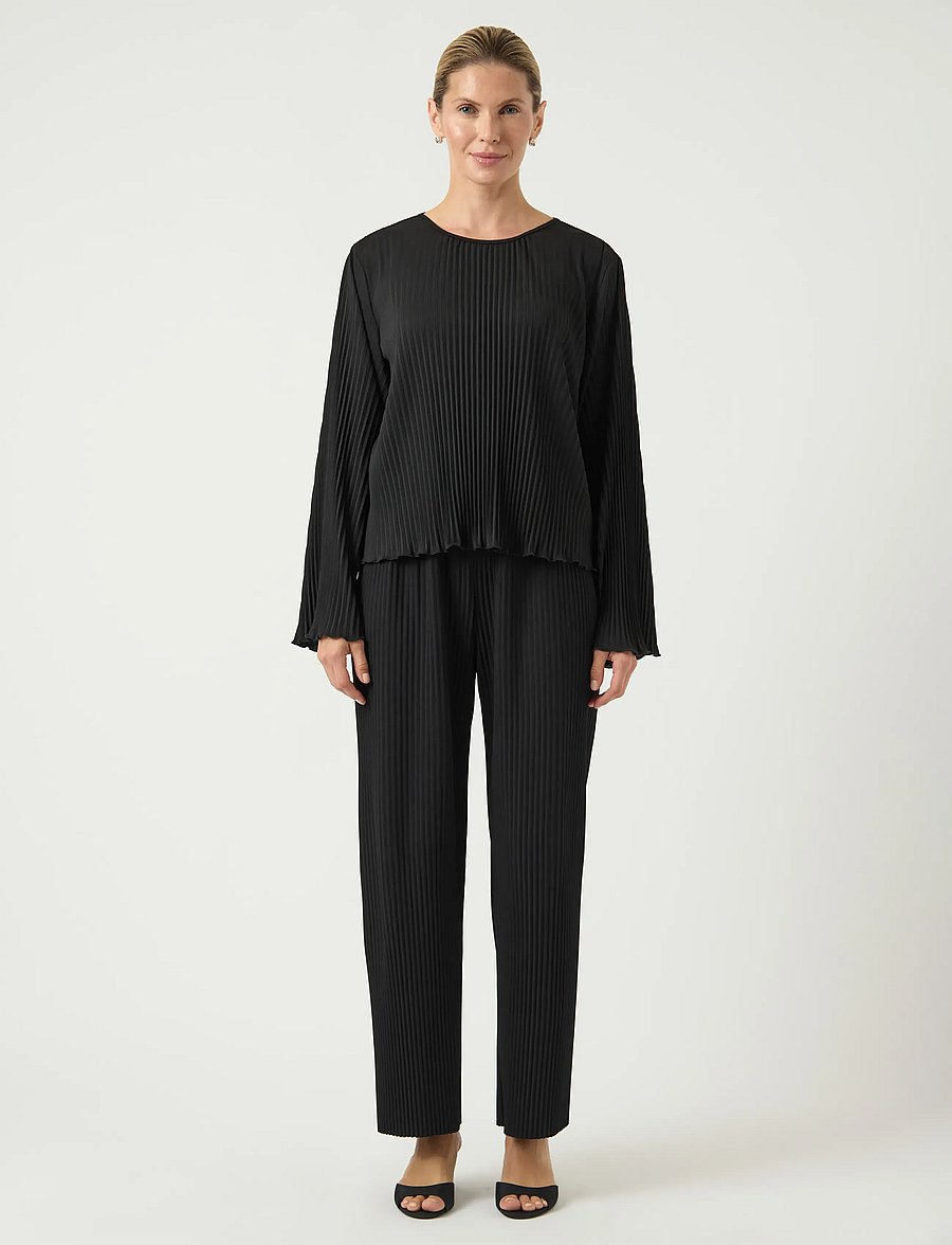 YAS - YASALISA HW PANT S. NOOS - hose mit geradem bein - black - 4