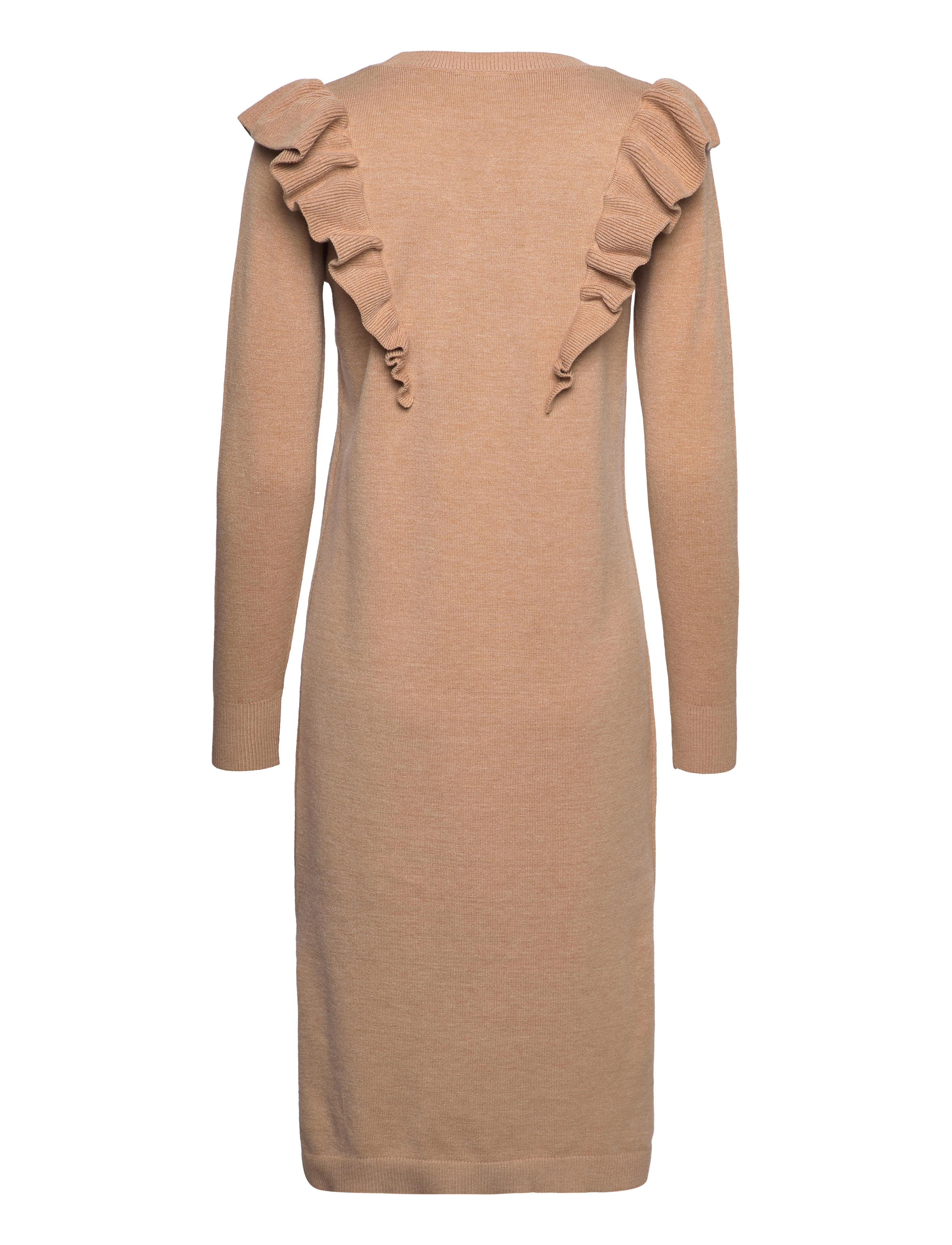YAS - YASHELLO LS MIDI  KNIT DRESS S. - tobacco brown - 1