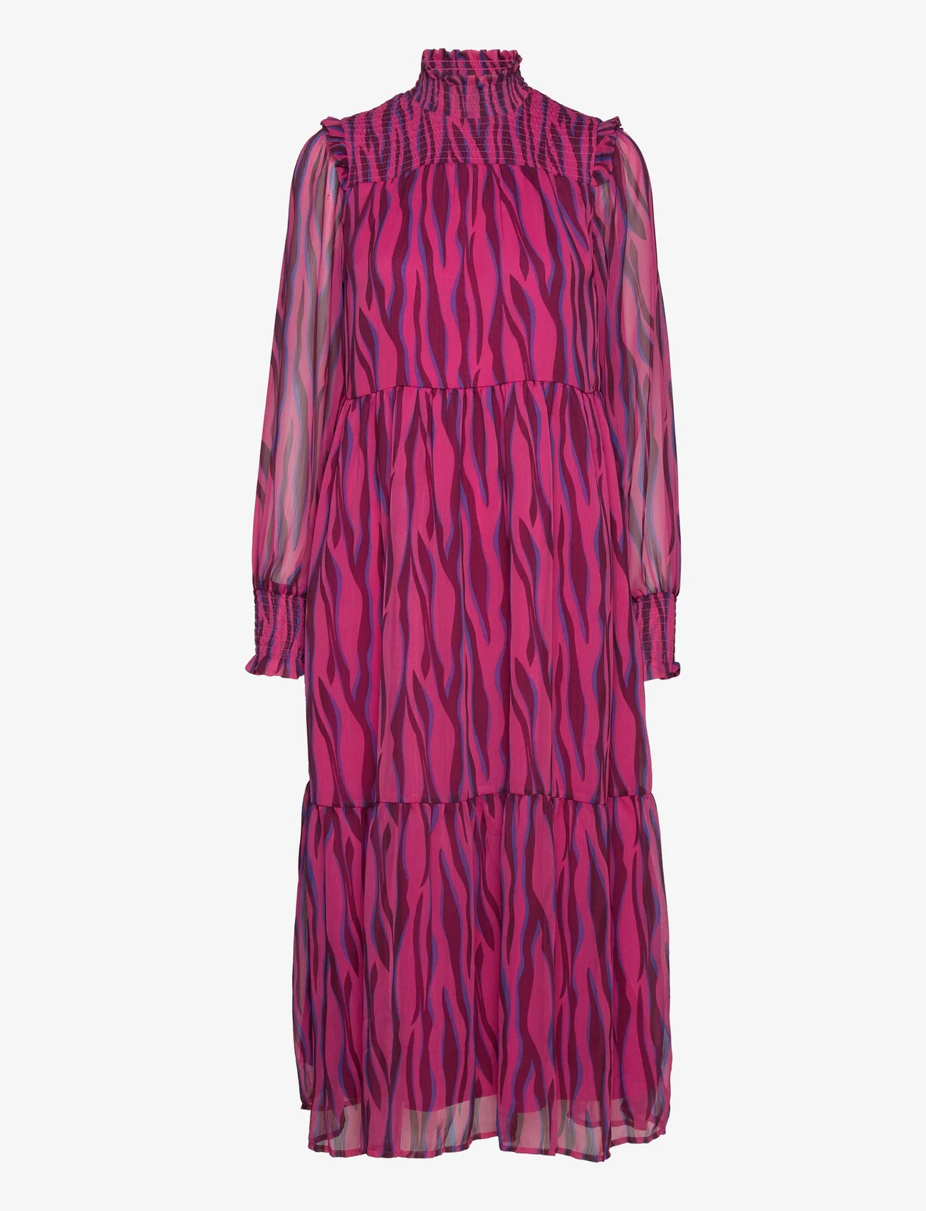 YAS - YASSKINO LS LONG CHIFFON DRESS S. - midi-kleider - rose violet - 0