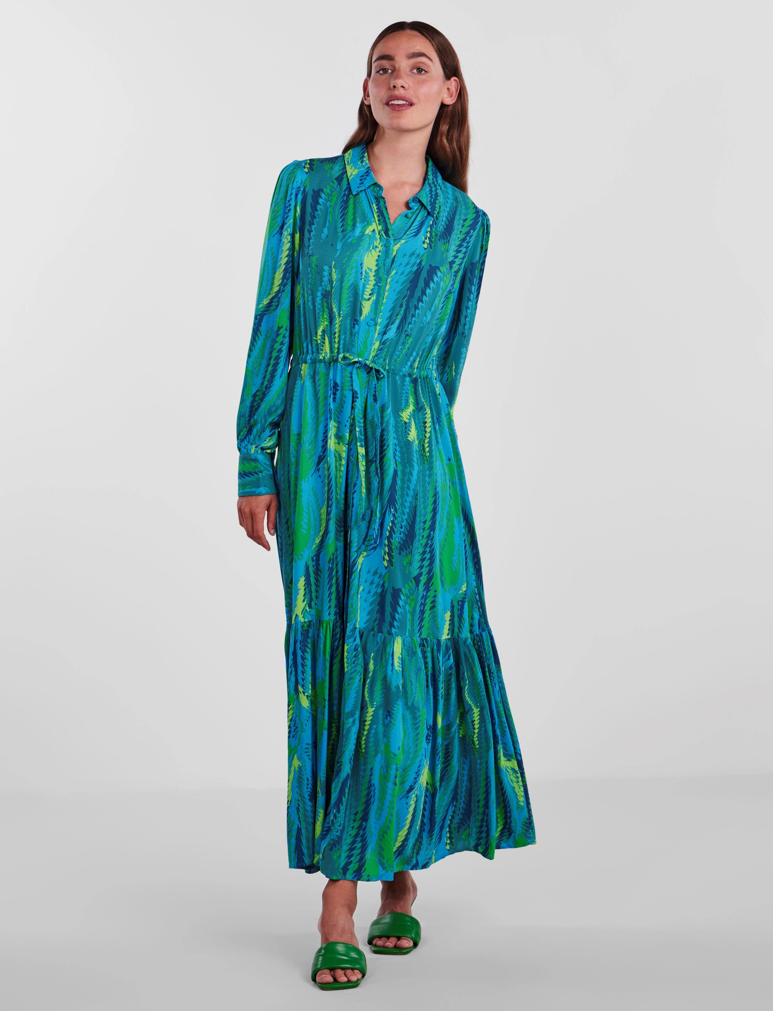 YAS - YASFERO LS LONG SHIRT DRESS S. - dresden blue - 2