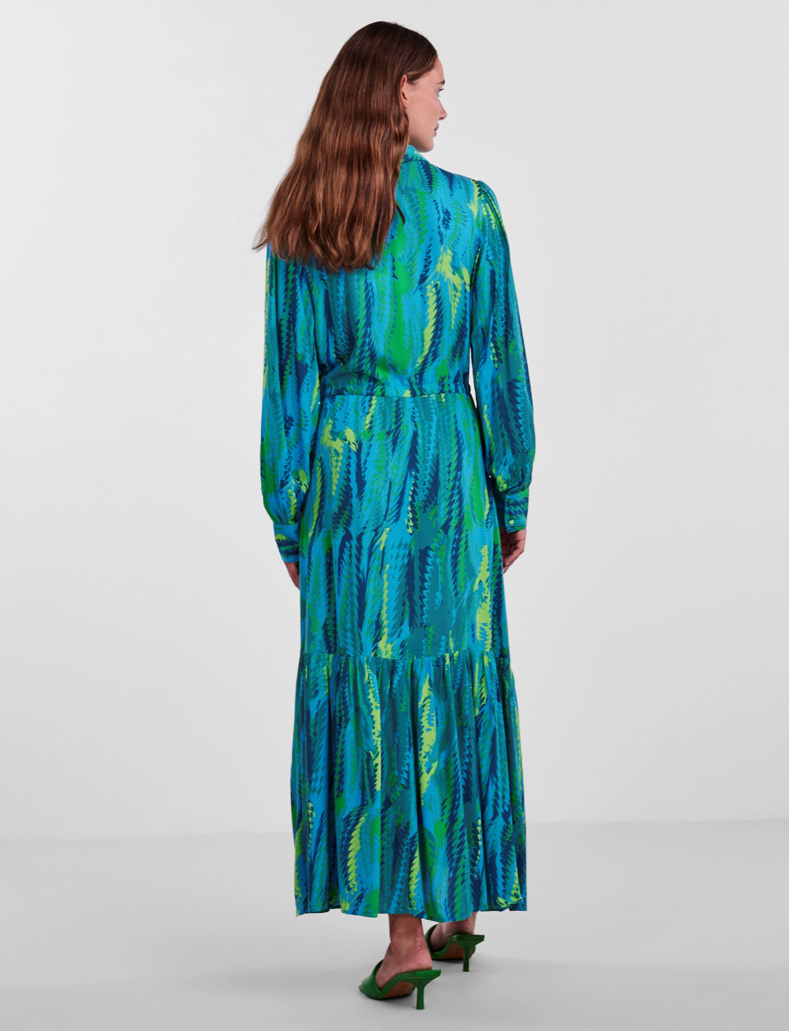 YAS - YASFERO LS LONG SHIRT DRESS S. - dresden blue - 4