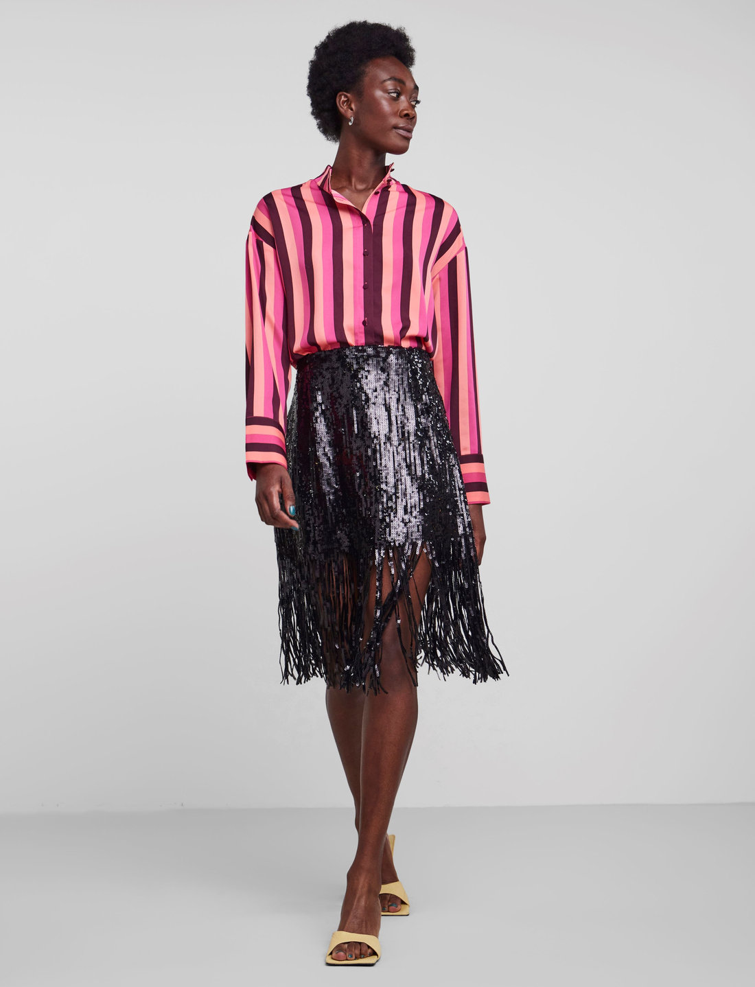 Silk midi skirt shop 00